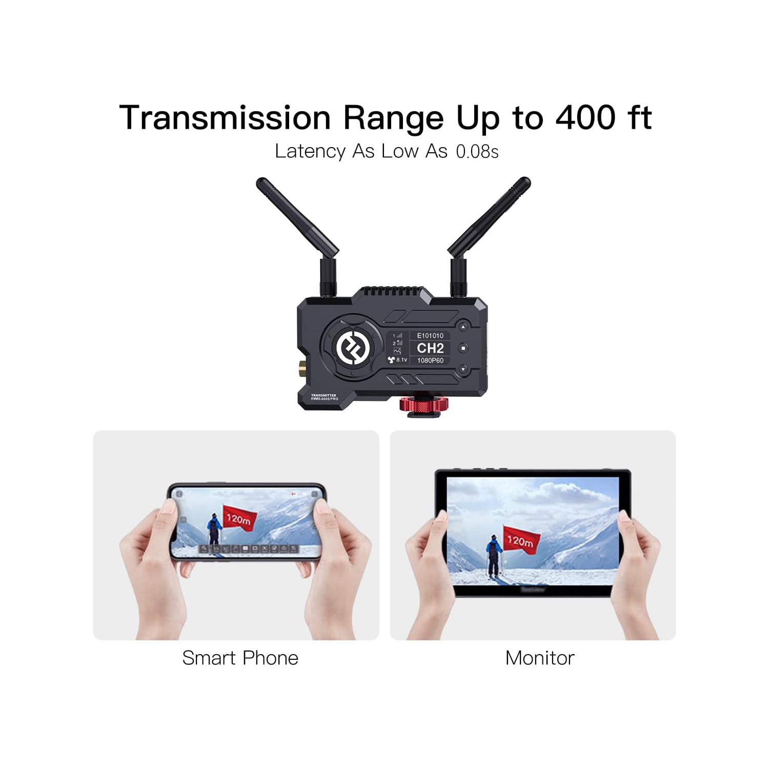 Boîte ouverte - Émetteur et récepteur vidéo HDMI SDI sans fil mars 400s PRO DE Hollyland