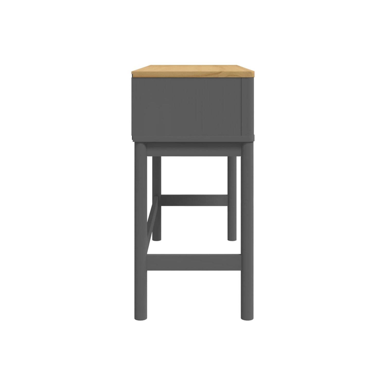 vidaXL Console Table FLORO Grey 89.5x36.5x73 cm Solid Wood Pine