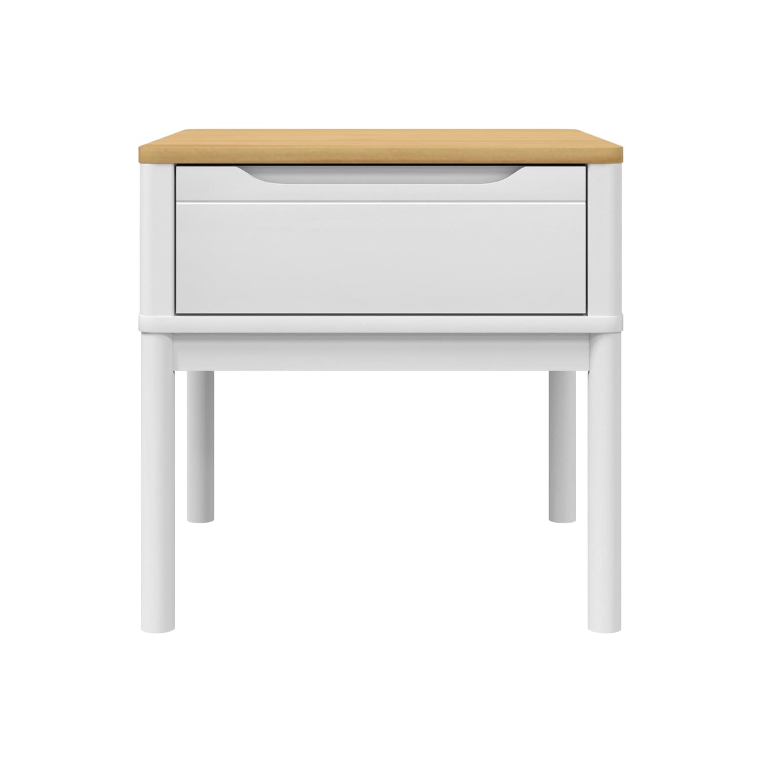 vidaXL Lamp Table FLORO White 55x55x54 cm Solid Wood Pine