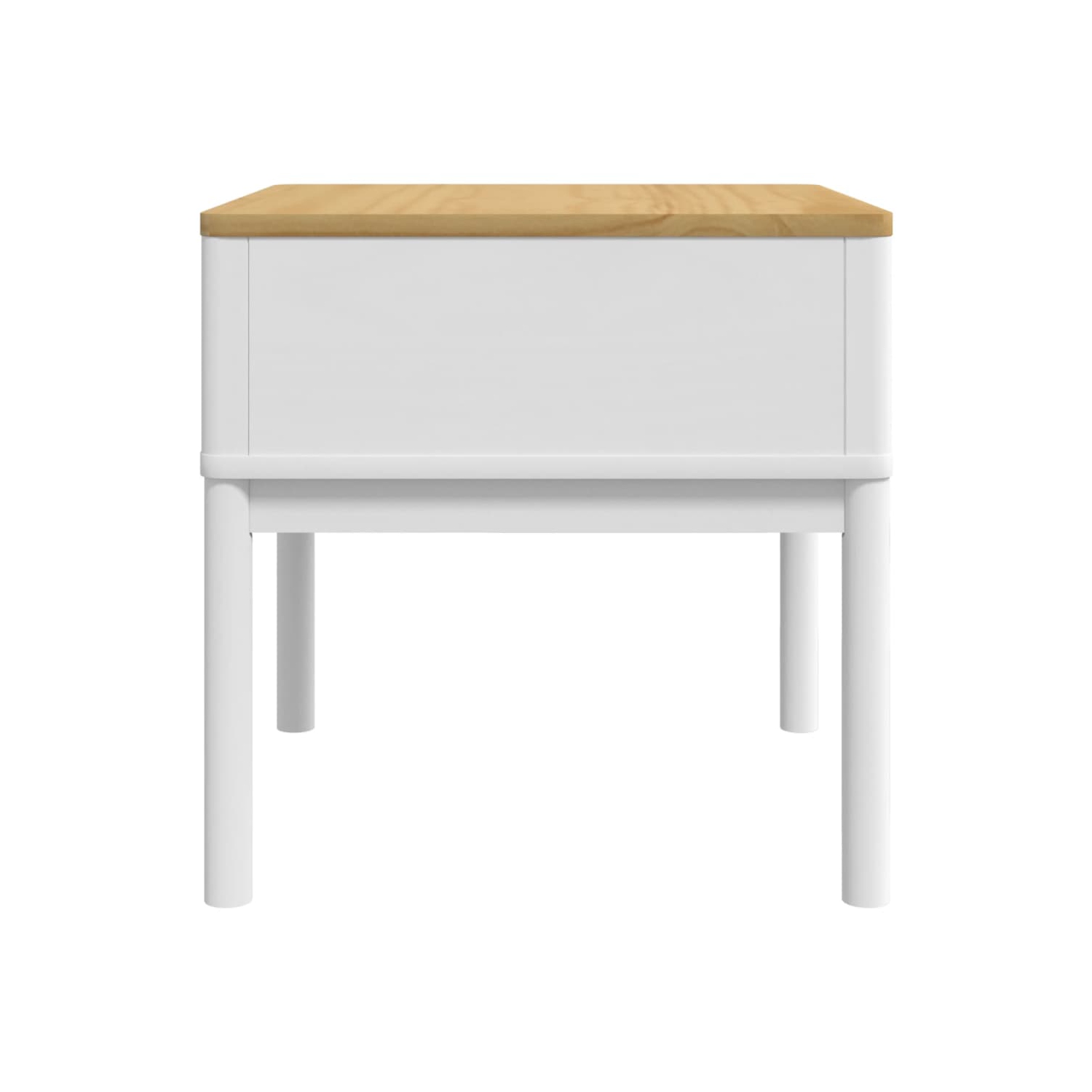 vidaXL Lamp Table FLORO White 55x55x54 cm Solid Wood Pine