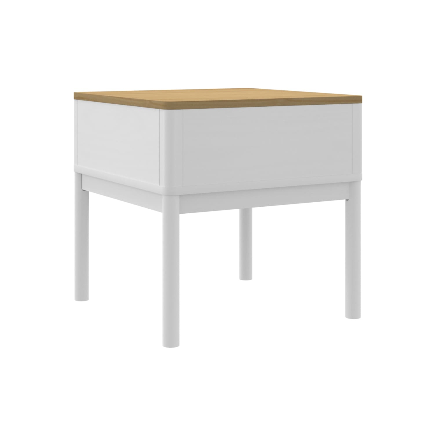 vidaXL Lamp Table FLORO White 55x55x54 cm Solid Wood Pine