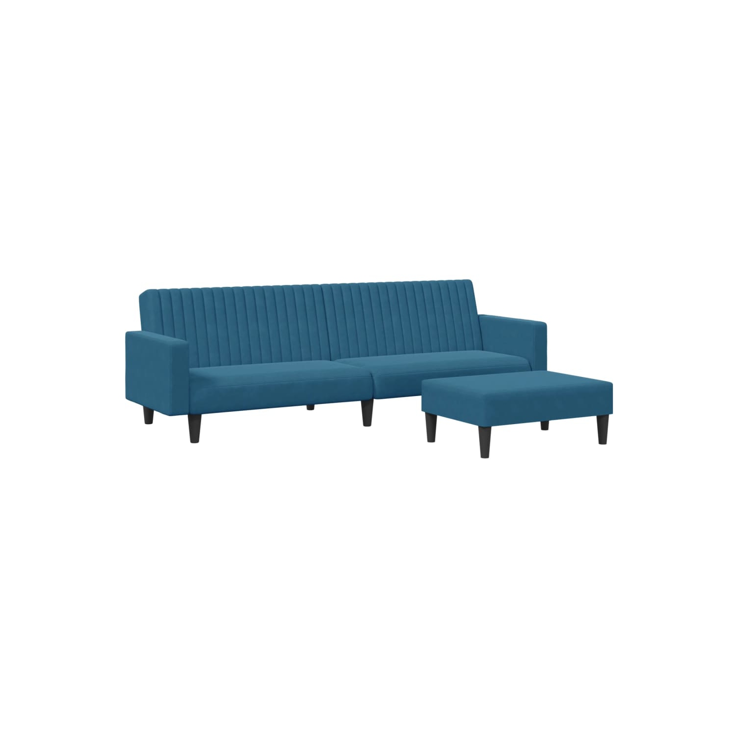 Ensemble de sofa 2 pièces en velours bleu vidaXL