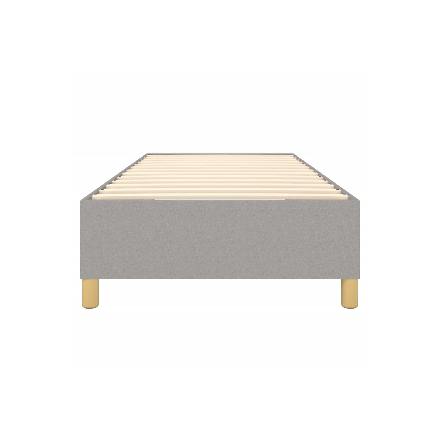 vidaXL Box Spring Bed Frame Light Grey Twin XL Fabric