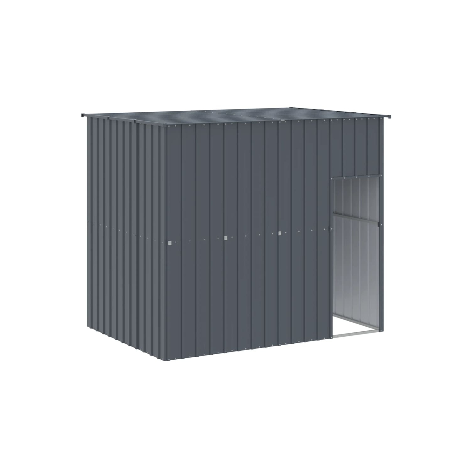 Maison pour chiens vidaXL avec Run Anthracite 214 x 865x181&nbsp;cm acier galvanisé