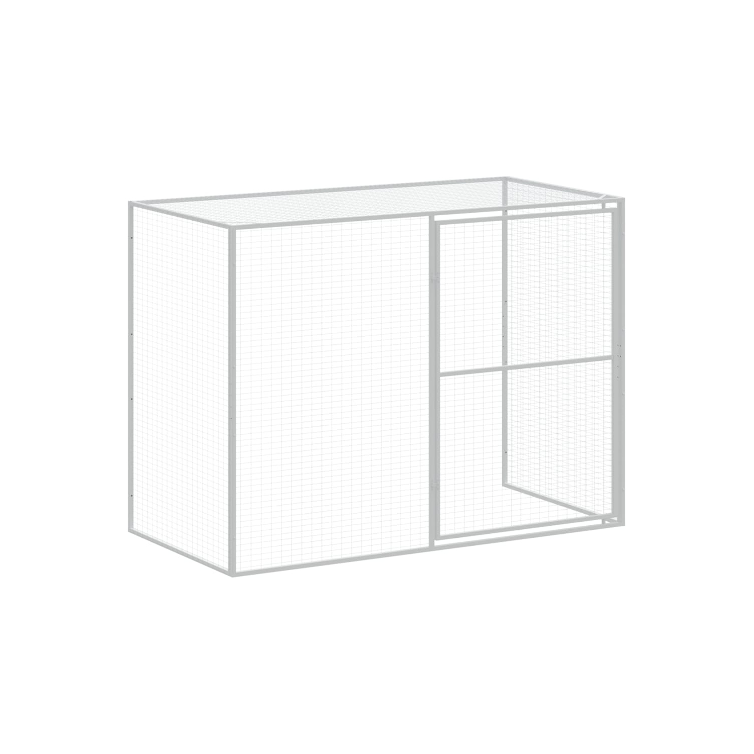 Maison pour chiens vidaXL avec Run Anthracite 214 x 865x181&nbsp;cm acier galvanisé