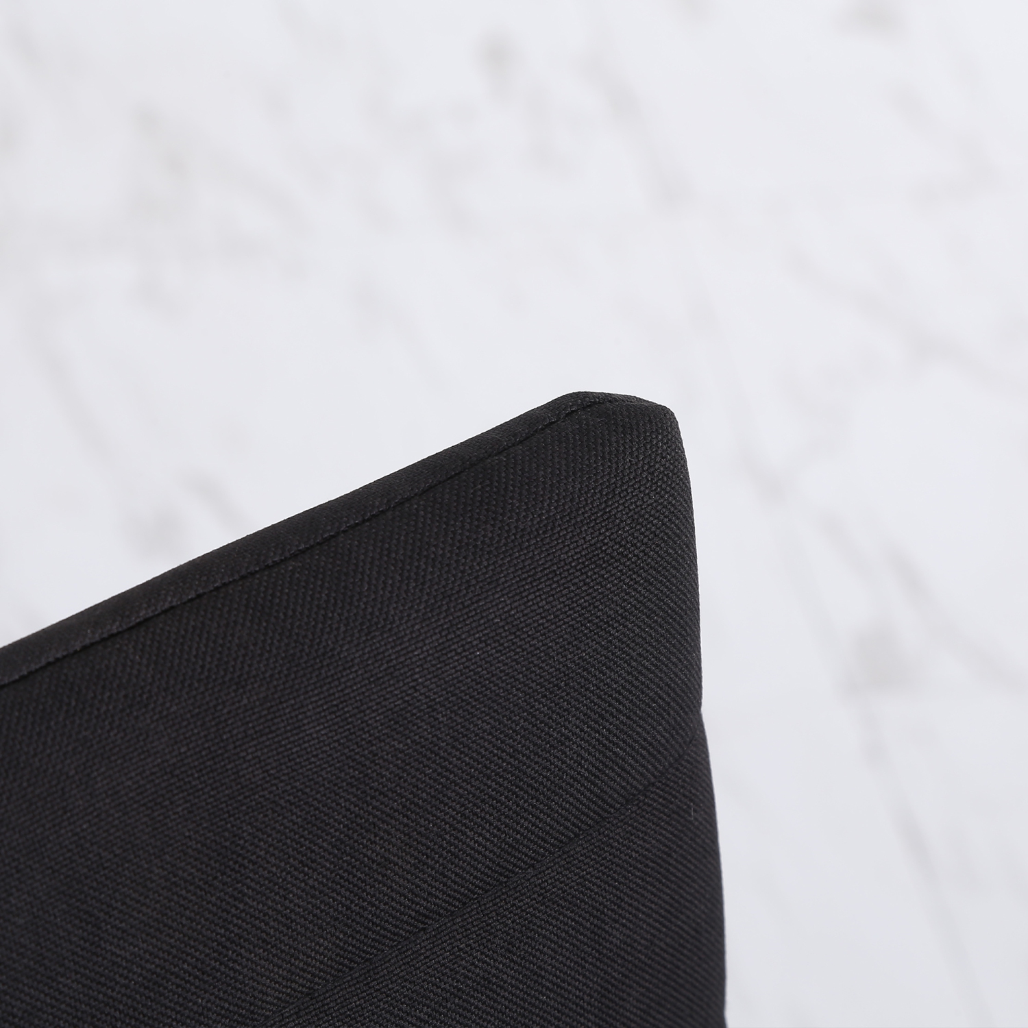 HOMCOM Modern Dining Chairs Set of 4, Upholstered Linen Fabric Kitchen Chairs with Channel Tufting and Metal Legs for Living Room, Dining Room,