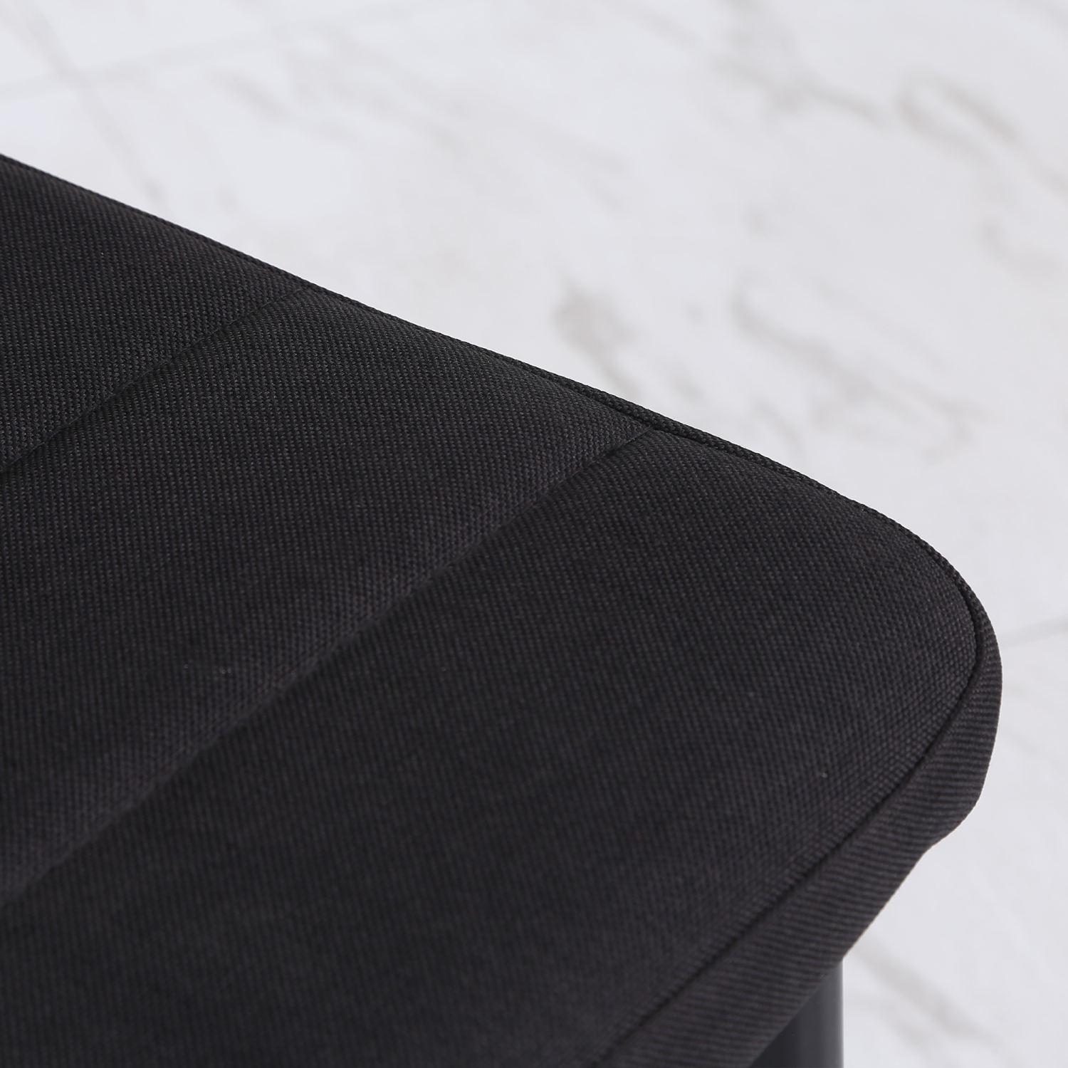 HOMCOM Modern Dining Chairs Set of 4, Upholstered Linen Fabric Kitchen Chairs with Channel Tufting and Metal Legs for Living Room, Dining Room,