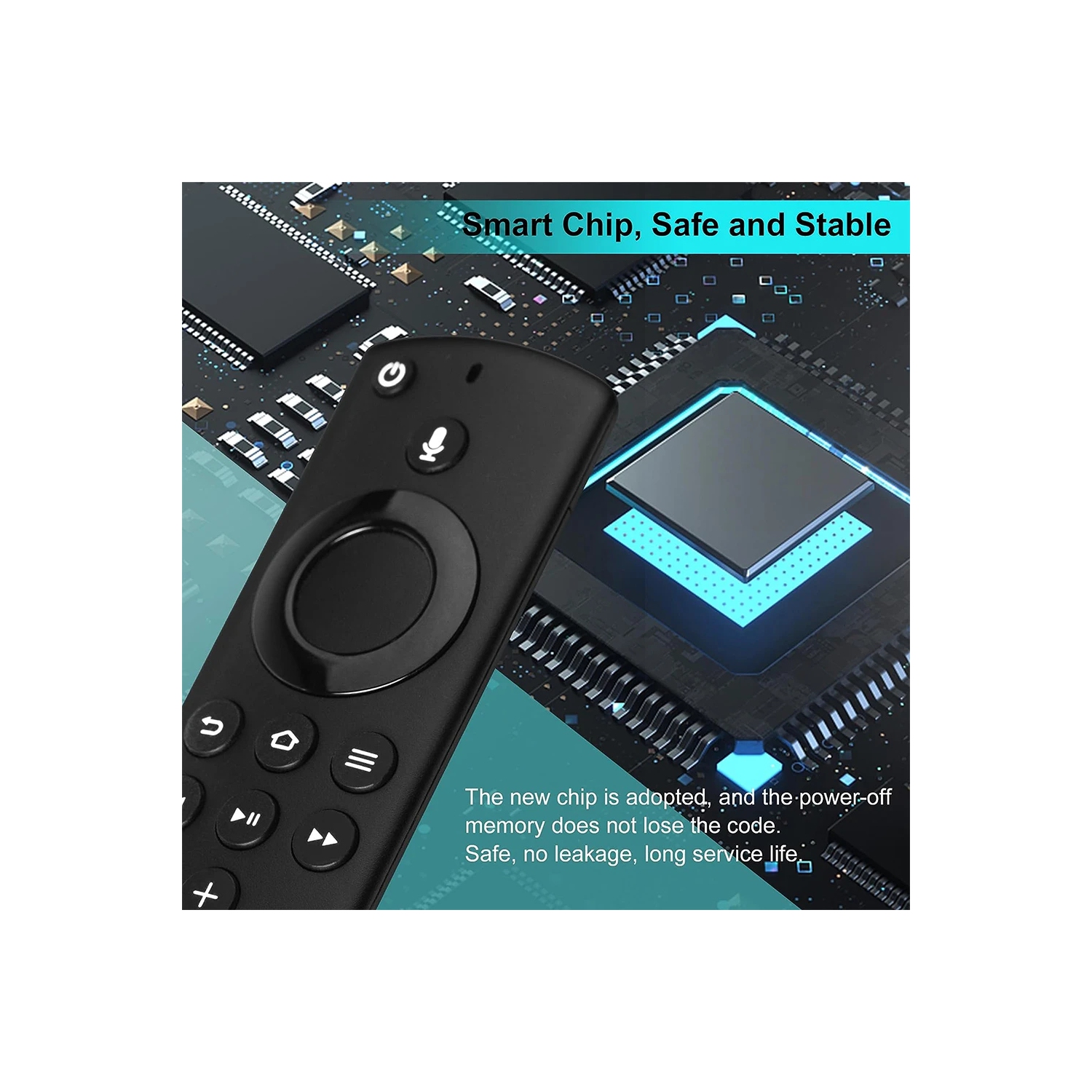 Télécommande vocale de rechange L5B83H avec commande d'alimentation et de volume compatible avec le Fire TV Cube et le Fire TV Stick de 2nd génération