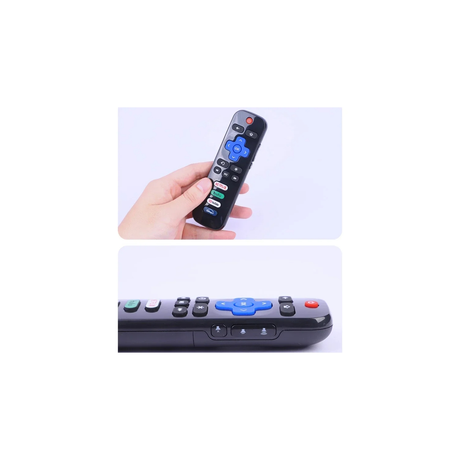 Universal Replacement Remote for TCL Roku TV: Compatible with Hisense, Insignia, Sharp, RCA, Sanyo, Westinghouse Roku TVs, Featuring Netflix,
