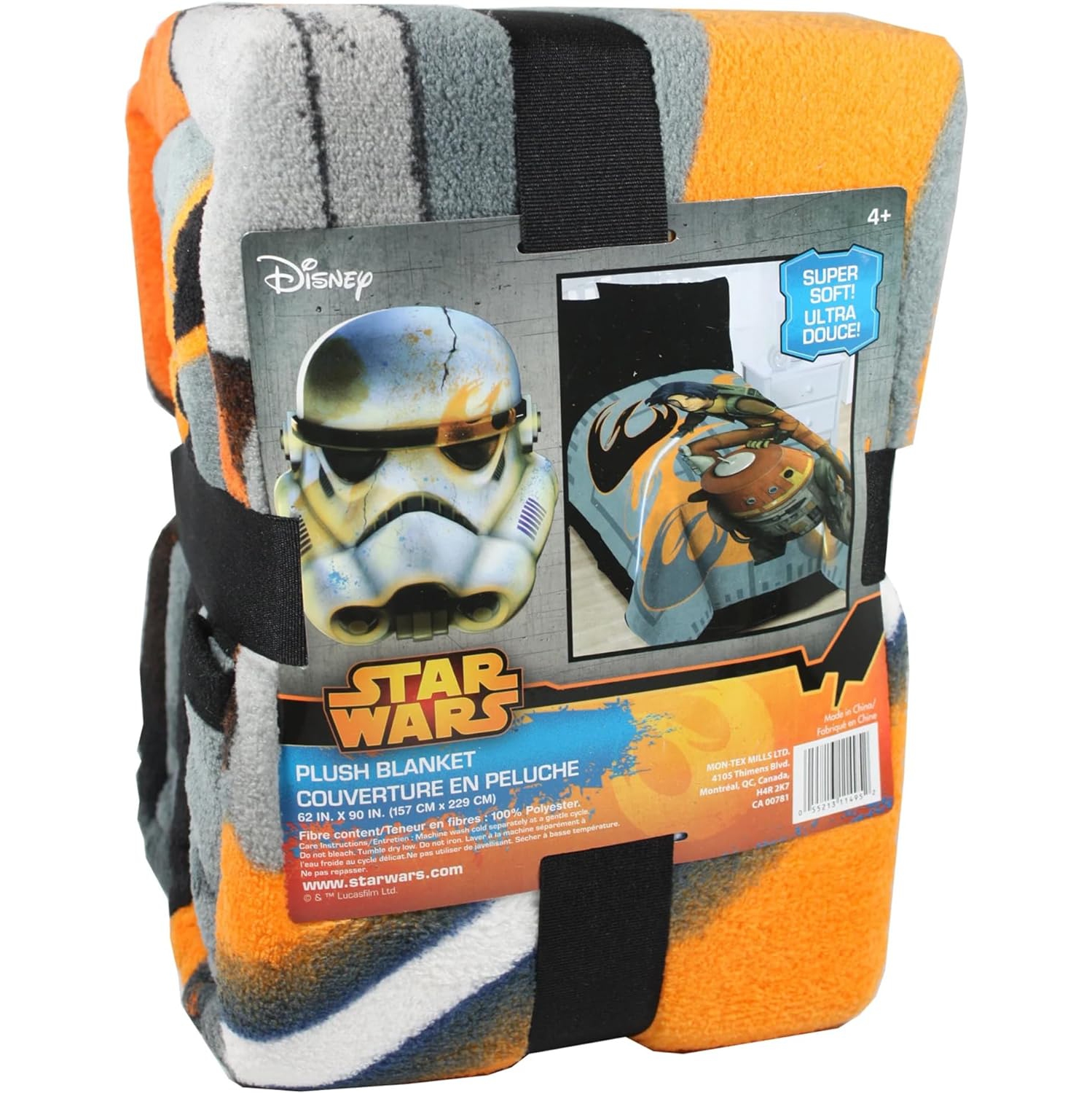 Star Wars Super Soft Ultra Douce Multicolor Fleece Blanket (62