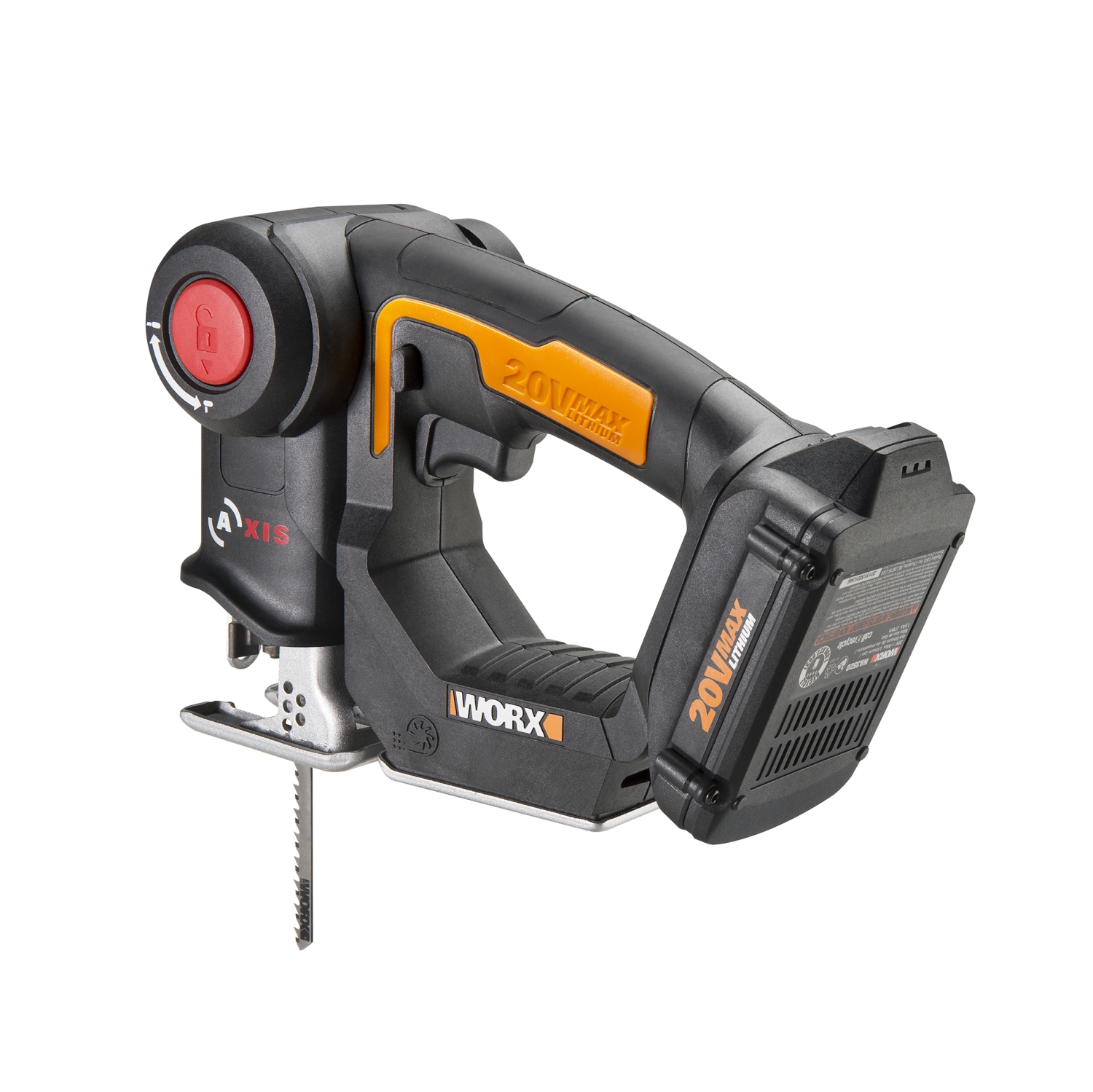 WORX – Scie alternative et sauteuse sans fil à axe motorisé 20&nbsp;V