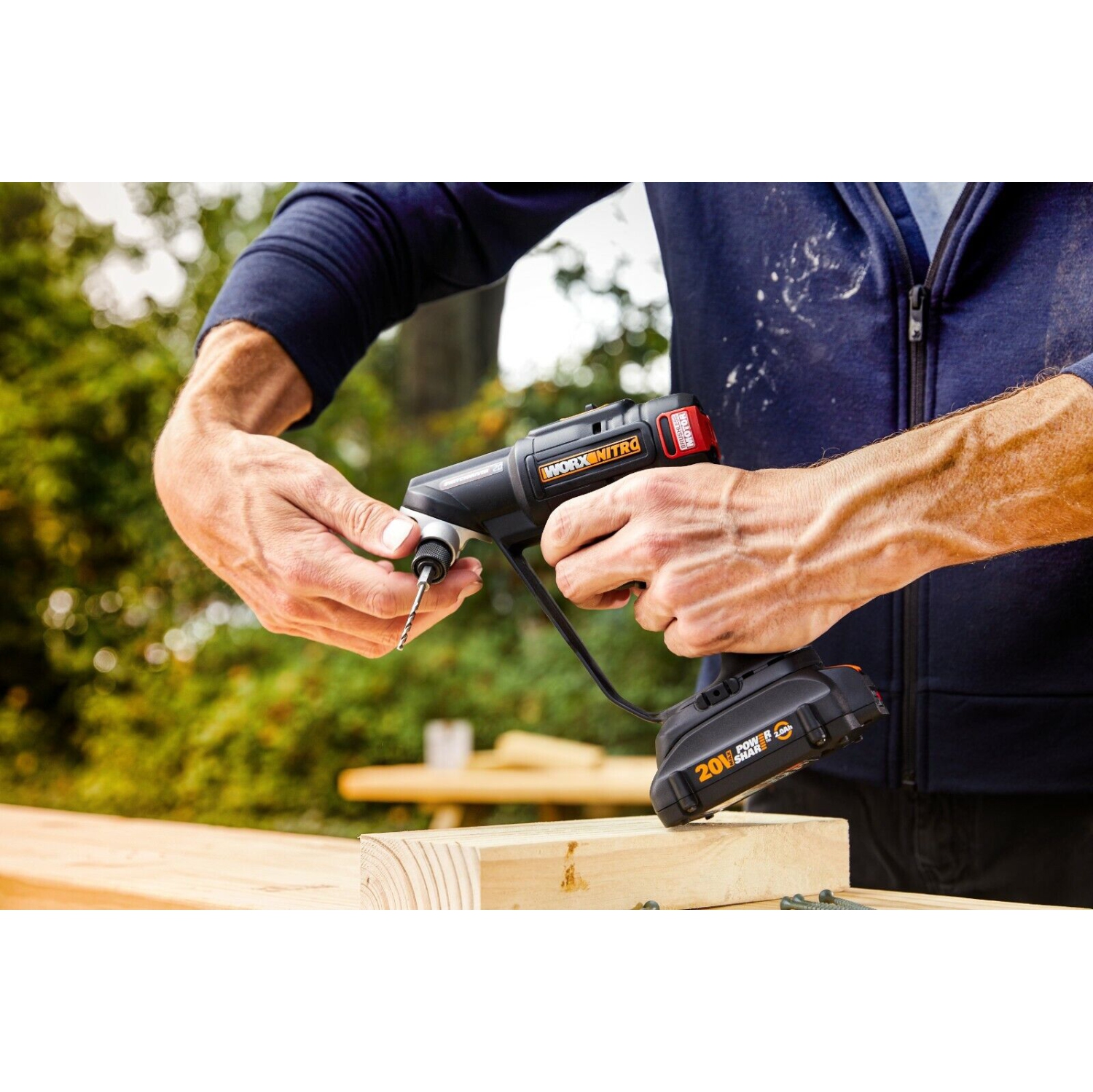 Worx WX177L Nitro 20V Brushless Switchdriver 2.0 2-in-1 Cordless Drill and Driver