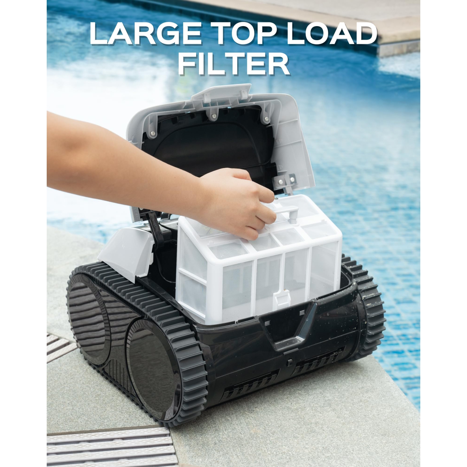 2025 New WYBOT C1 Cordless Robotic Pool Cleaner, 150-Min Runtime Full Pool Cleaning for In-Ground Pools up to 1600 sq. ft, Smart Path Planning, Wall