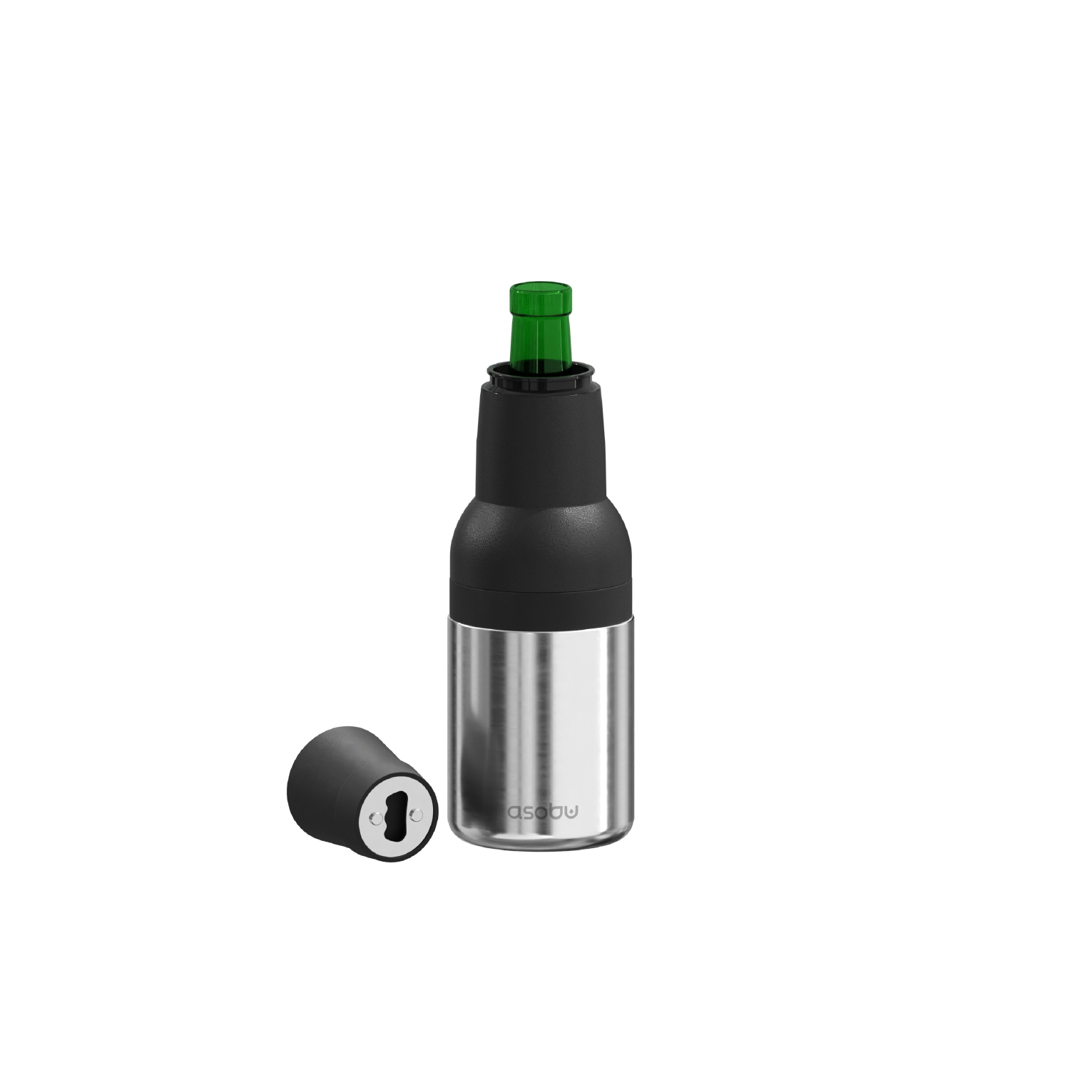 Asobu Frosty Beer 2 Go Vacuum Insulated Double Walled Stainless Steel Beer Can and Bottle Cooler with Beer Opener Eco Friendly and Bpa Fre