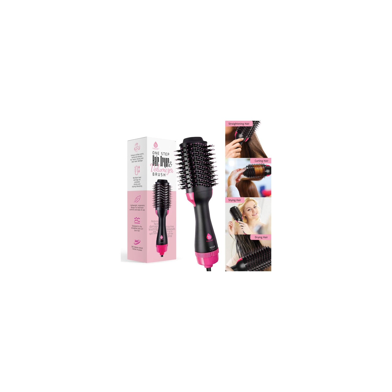 Pursonic One Step Hair Dryer & Volumizer Brush