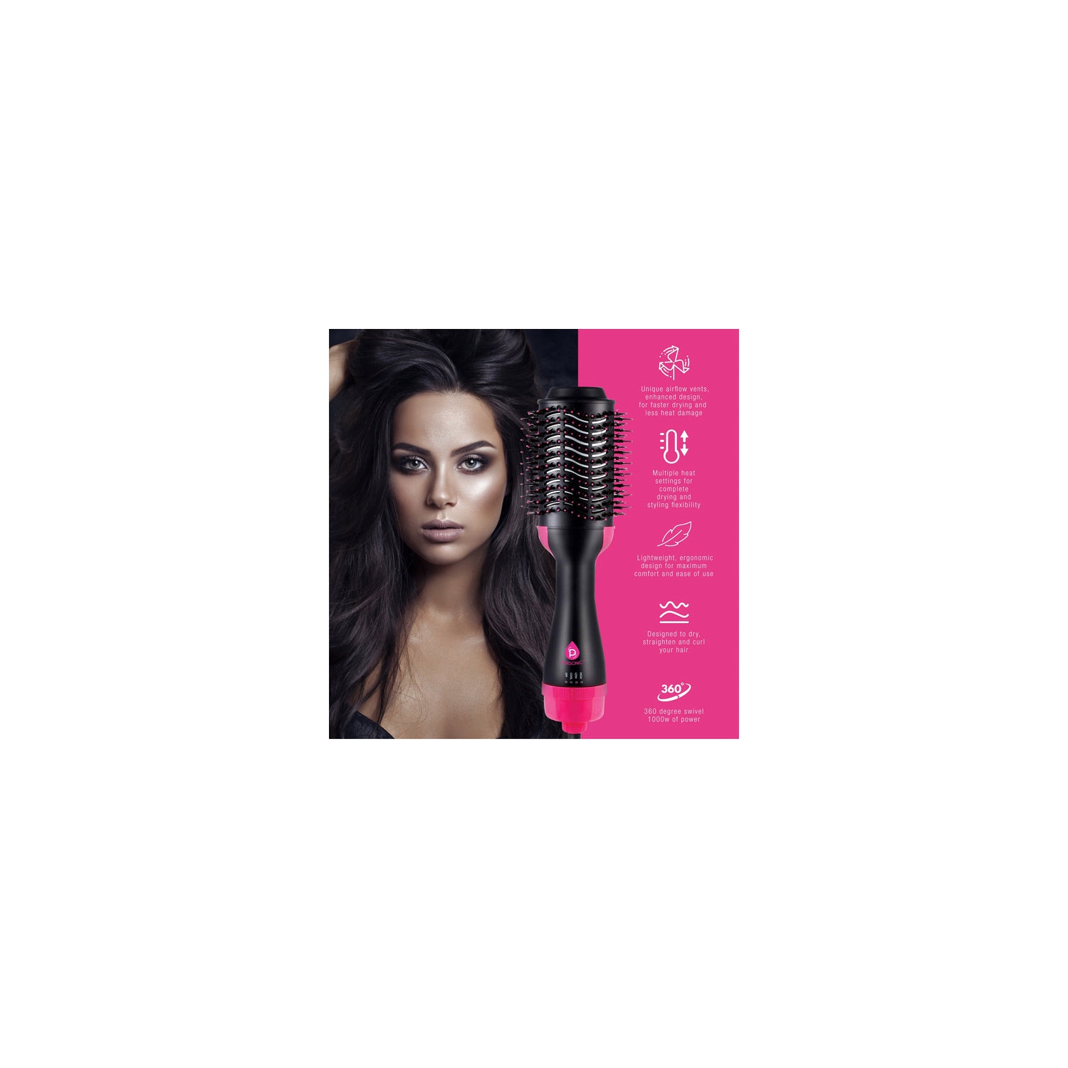 Pursonic One Step Hair Dryer & Volumizer Brush