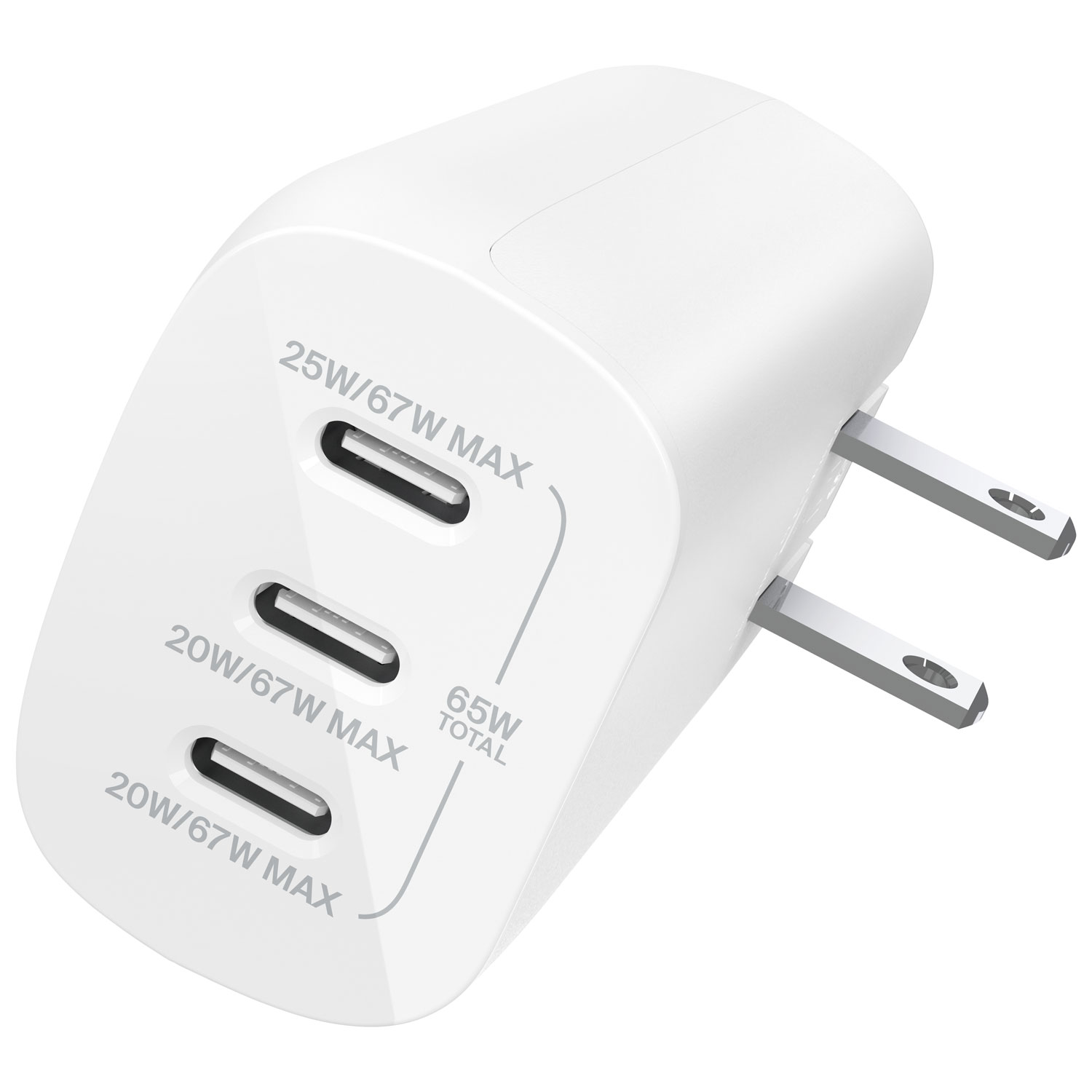 Belkin BoostCharge Pro 67W 3-Port USB-C Wall Charger - White