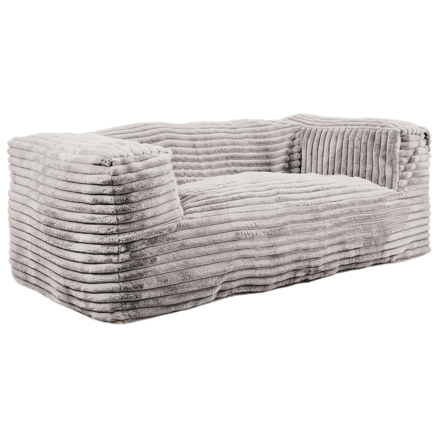 Fauteuil poire en velours côtelé avec mousse à mémoire Redd de Sealy - Gris