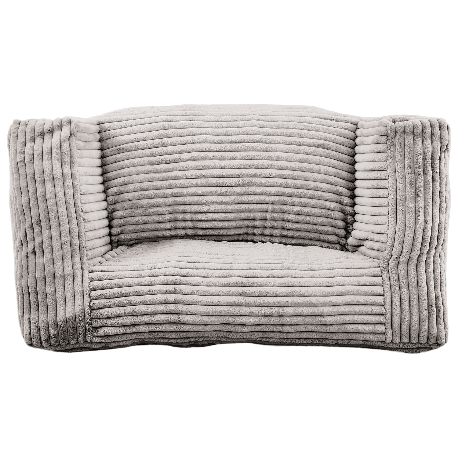 Fauteuil poire en velours côtelé avec mousse à mémoire Redd de Sealy - Gris