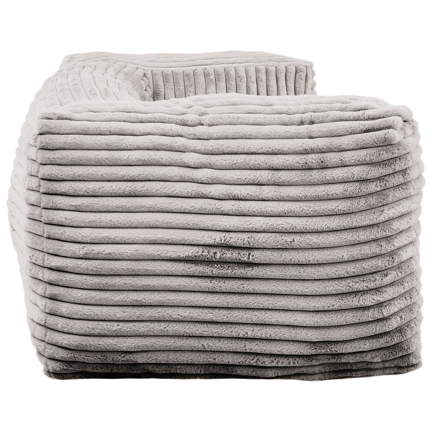 Fauteuil poire en velours côtelé avec mousse à mémoire Redd de Sealy - Gris