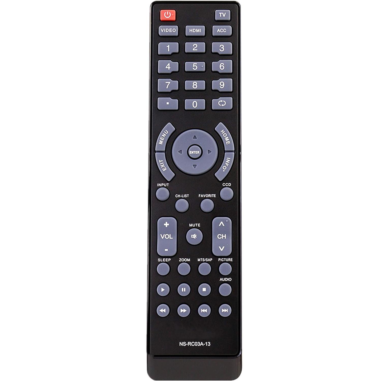 NS-RC03A-13 NSRC03A13 Replace Remote fit for Insignia LCD LED TV NS-42L260A13 NS-46L240A13 NS-42E440A13 46E480A13 NS-32L120A13 NS-42E470A13