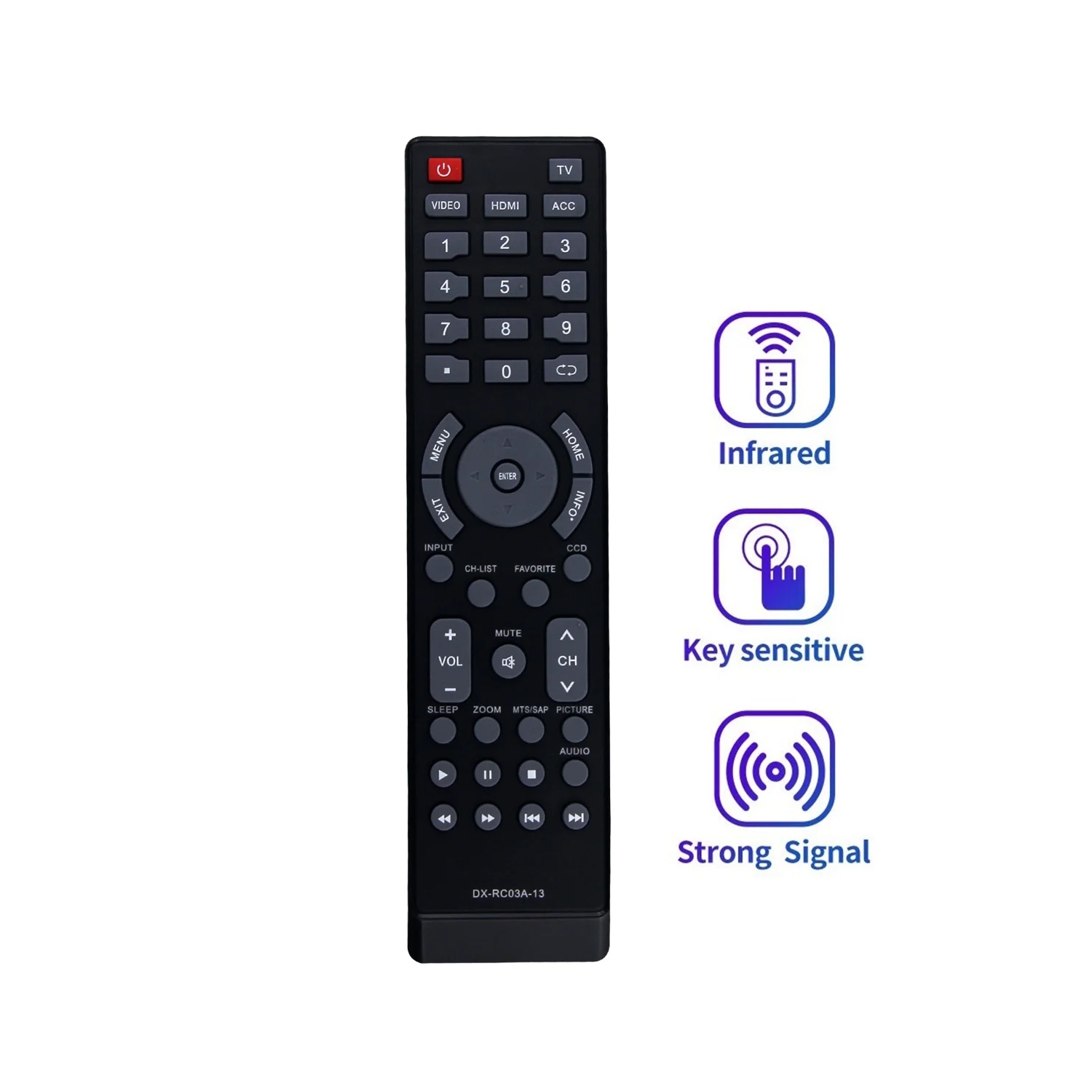 NS-RC03A-13 NSRC03A13 Replace Remote fit for Insignia LCD LED TV NS-42L260A13 NS-46L240A13 NS-42E440A13 46E480A13 NS-32L120A13 NS-42E470A13