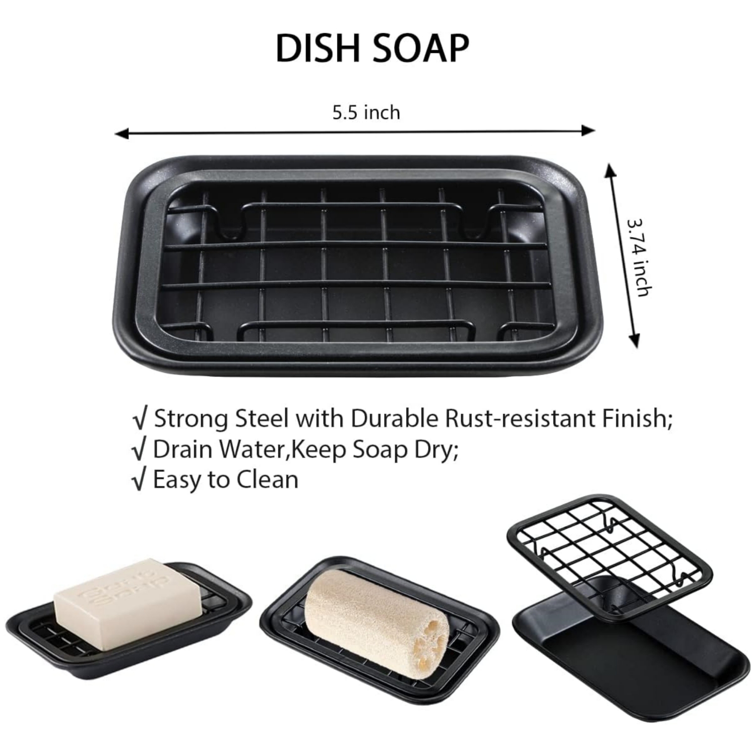 NIERBO White & Black 6 Pieces Premium Mason Jar Bathroom Accessories Set - Rustic Farmhouse Decor, for Bathroom, Kitchen