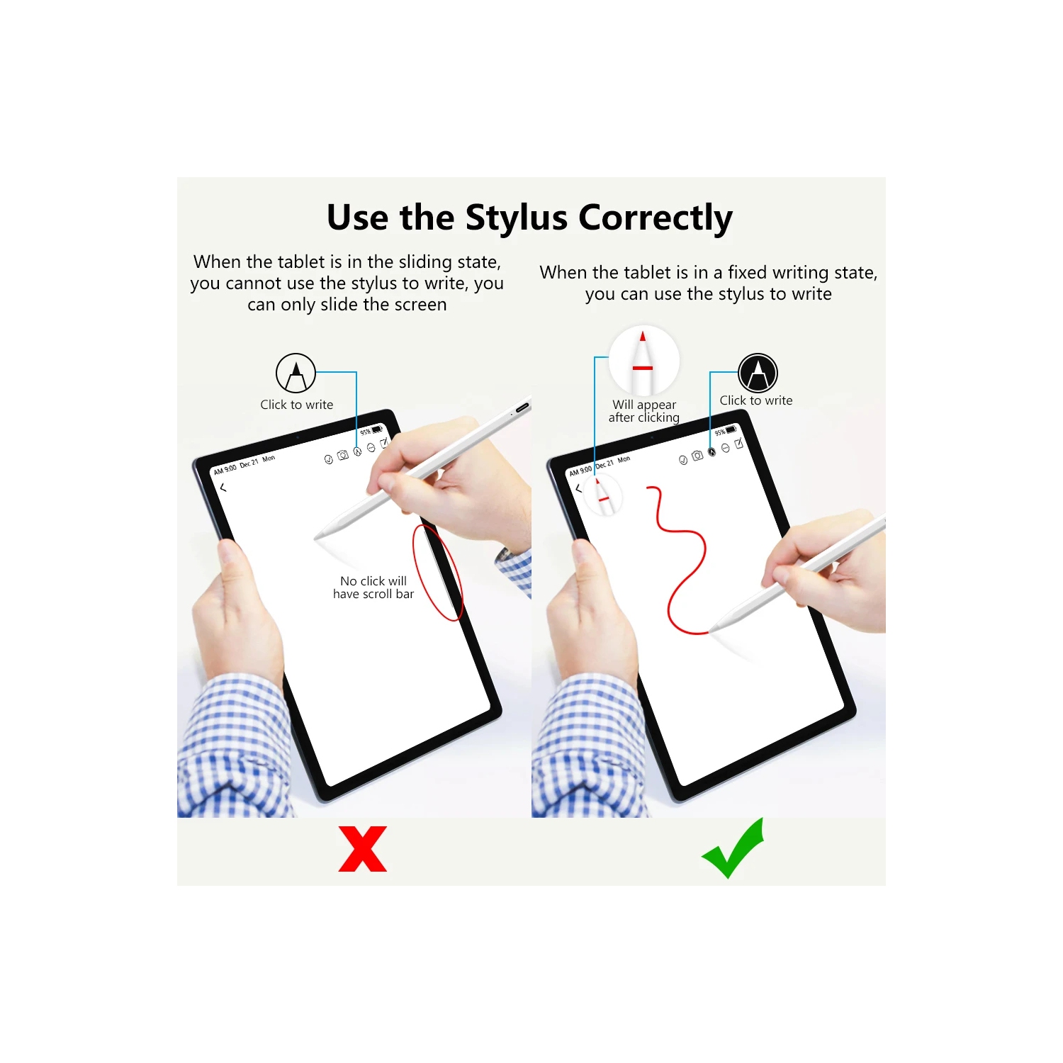Stylet, Stylist compatible avec les écrans tactiles/téléphones iOS/Android, stylet rechargeable avec pointe haute précision, stylet Pencil pour