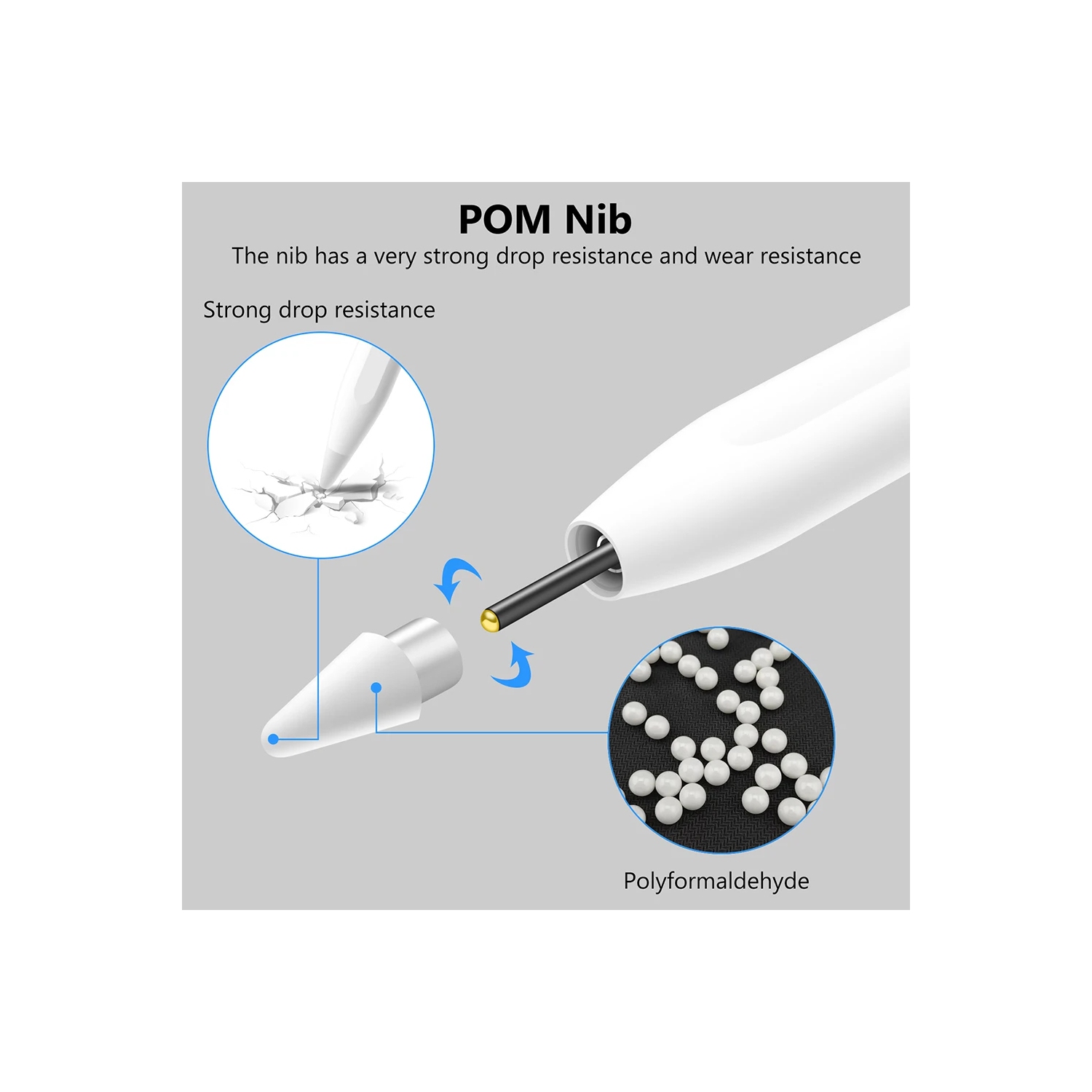 Stylet, Stylist compatible avec les écrans tactiles/téléphones iOS/Android, stylet rechargeable avec pointe haute précision, stylet Pencil pour