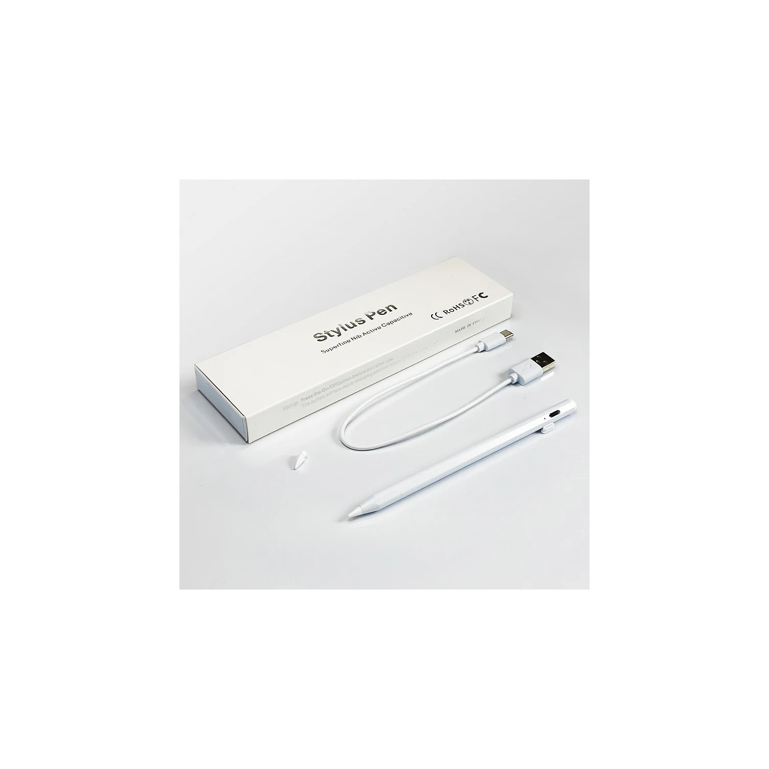 Stylet, Stylist compatible avec les écrans tactiles/téléphones iOS/Android, stylet rechargeable avec pointe haute précision, stylet Pencil pour