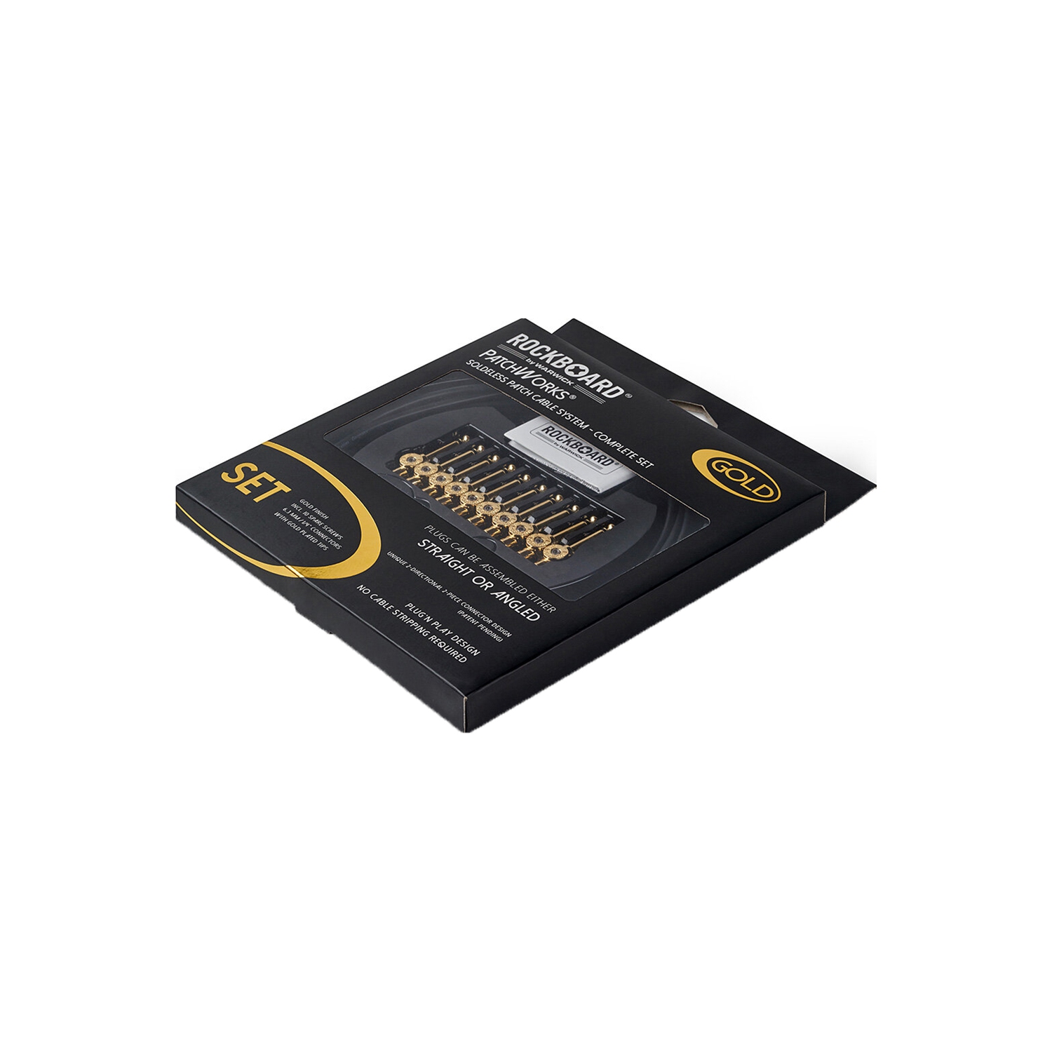 RockBoard de Warwick PatchWorks Ensemble de câbles de raccordement sans soudure - Câble 118-7/64 10 fiches or