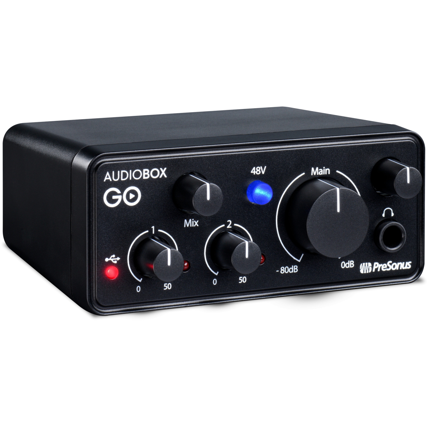 Interface audio USB mobile 2x2 AUDIOBOX-GO ultracompacte de Presonus