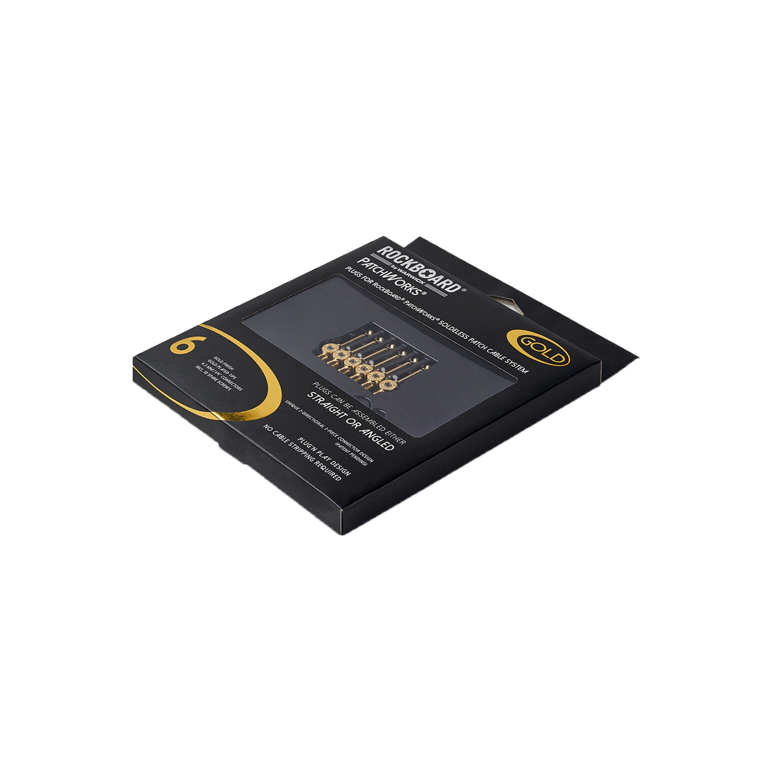 RockBoard de Warwick PatchWorks prises sans soudure - Or - Paquet de 6