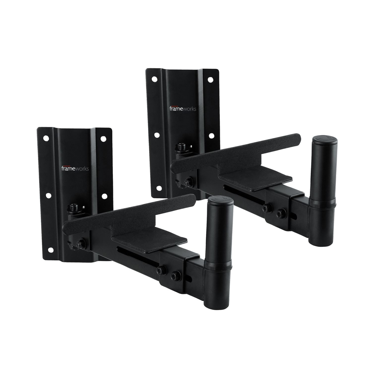 Gator Adjustable Wall Mountable Speaker Stands - Black