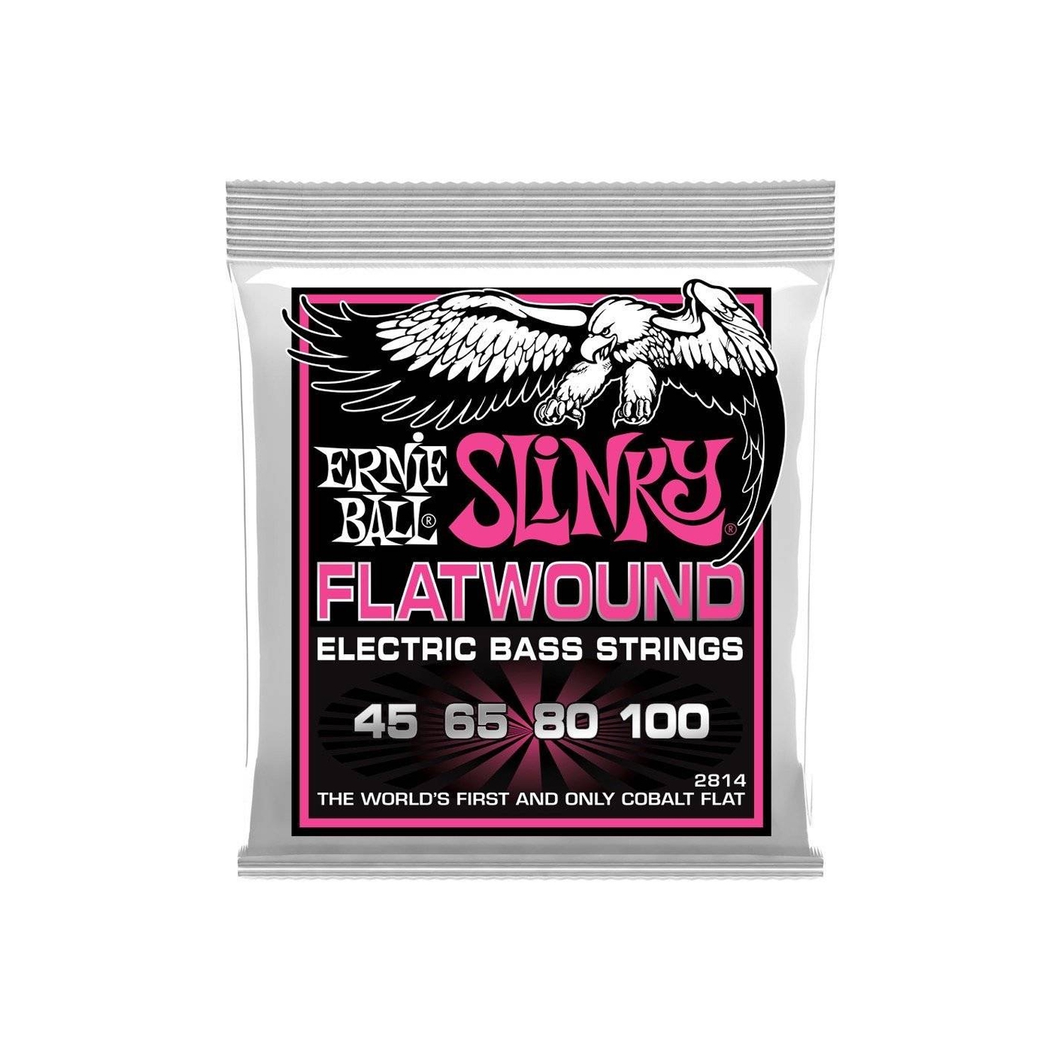 Cordes de guitare basse à filage plat Slinky d'Ernie Ball - Super 45-100