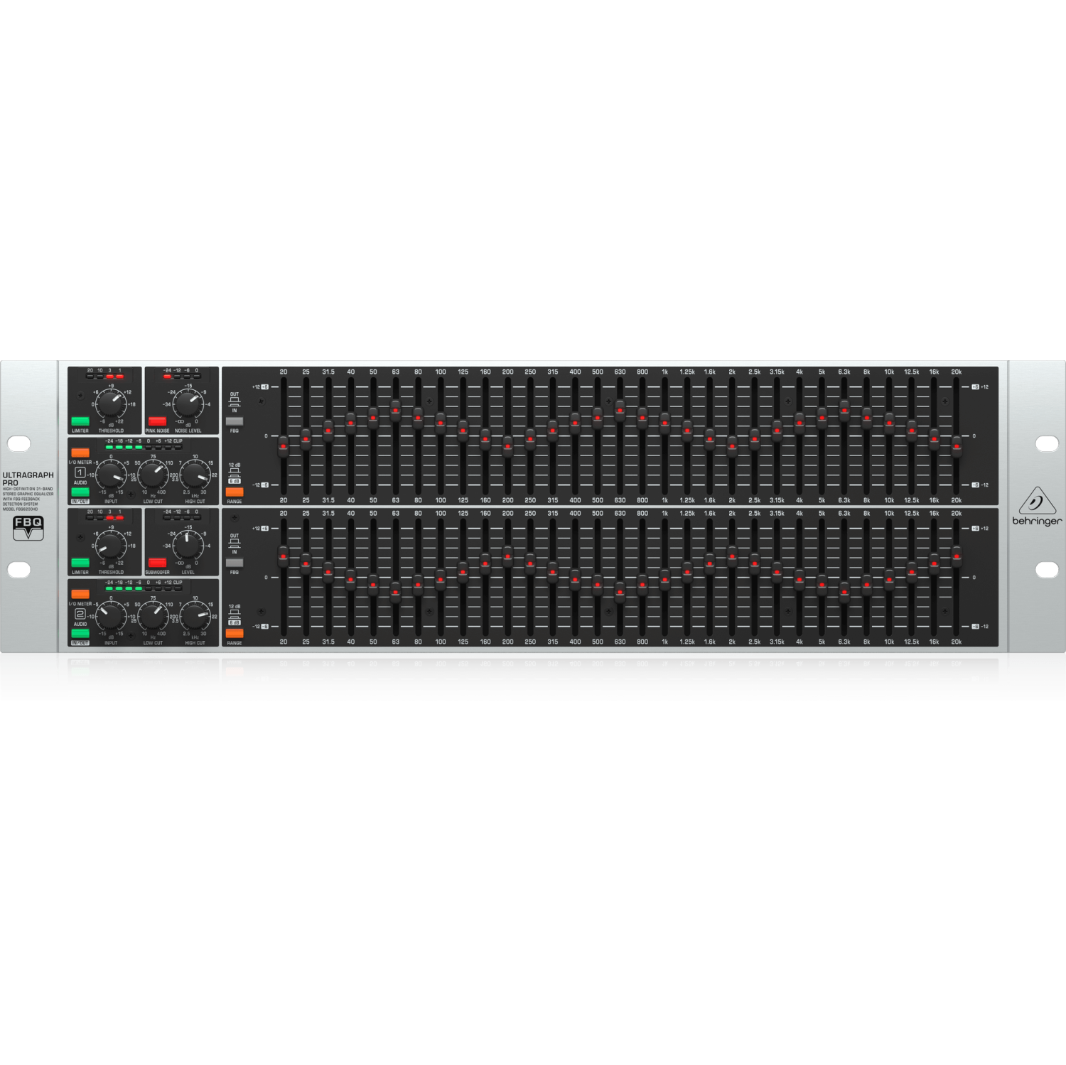 Behringer ULTRAGRAPH PRO FBQ6200HD High-Definition 31-Band Stereo Graphic Equalizer with FBQ Feedback Detection System