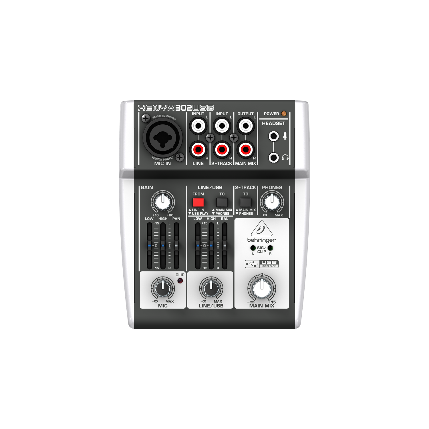 Behringer 5 Input Mixer w/USB Audio Interface