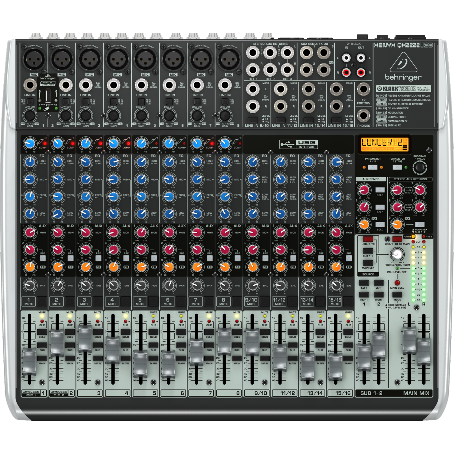 Behringer Xenyx 22 Input 2/2 Bus Mixer w/Multi-Fx Processor
