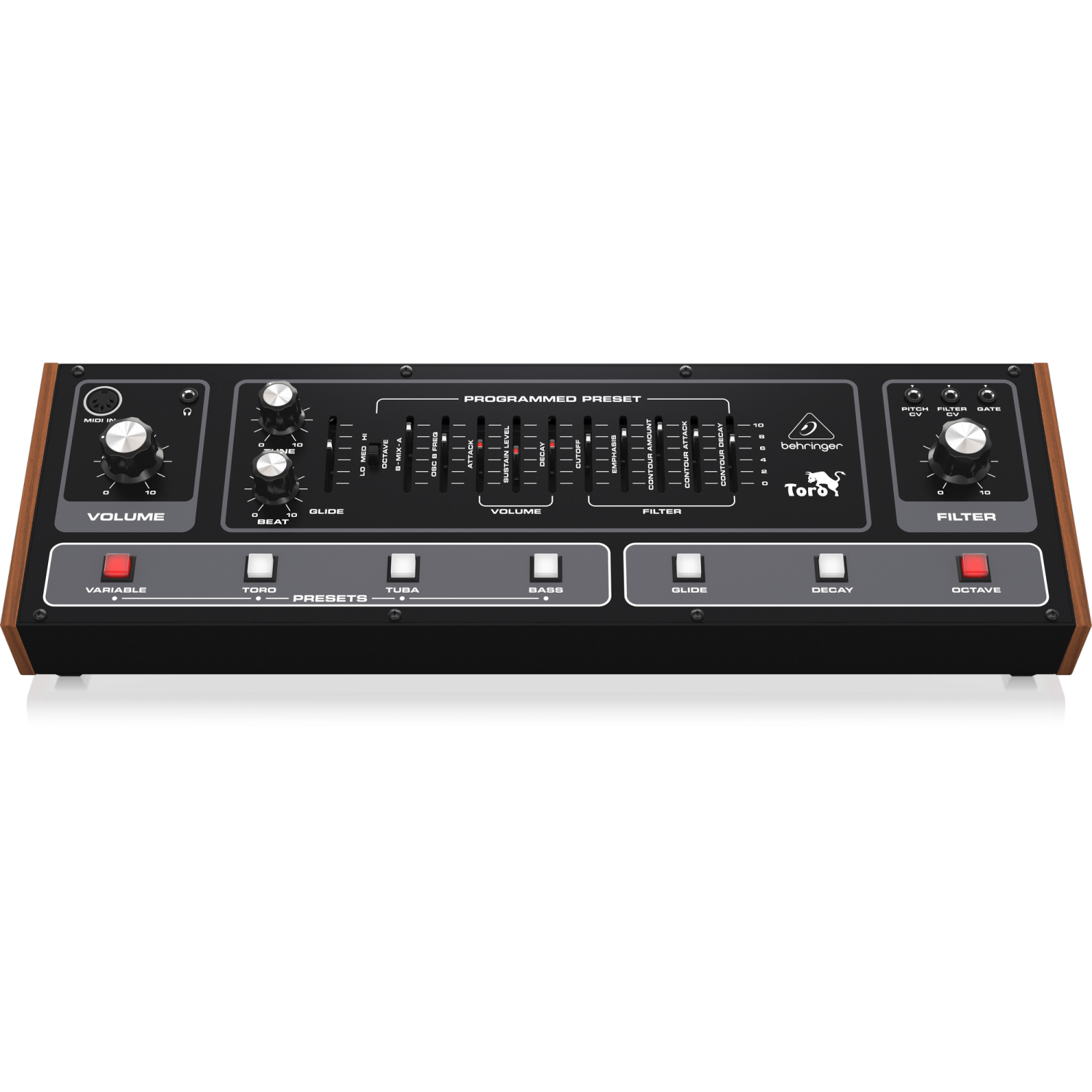 Synthétiseur analogique pour guitare basse TORO Classic de Behringer