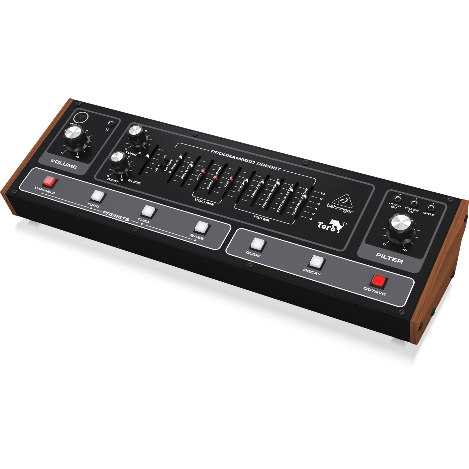 Synthétiseur analogique pour guitare basse TORO Classic de Behringer