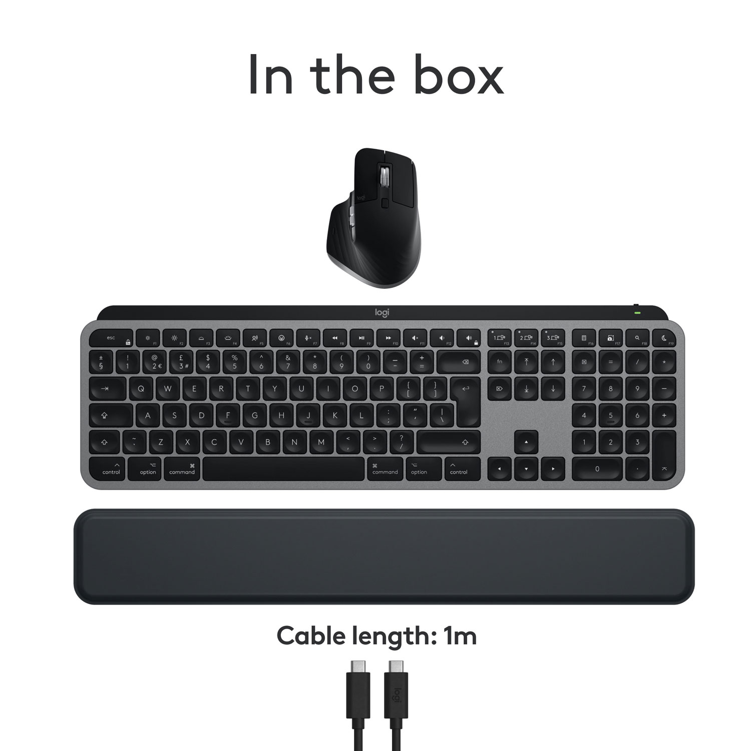 Ensemble Bluetooth MX Keys S de Logitech pour Mac/iPad - Gris cosmique