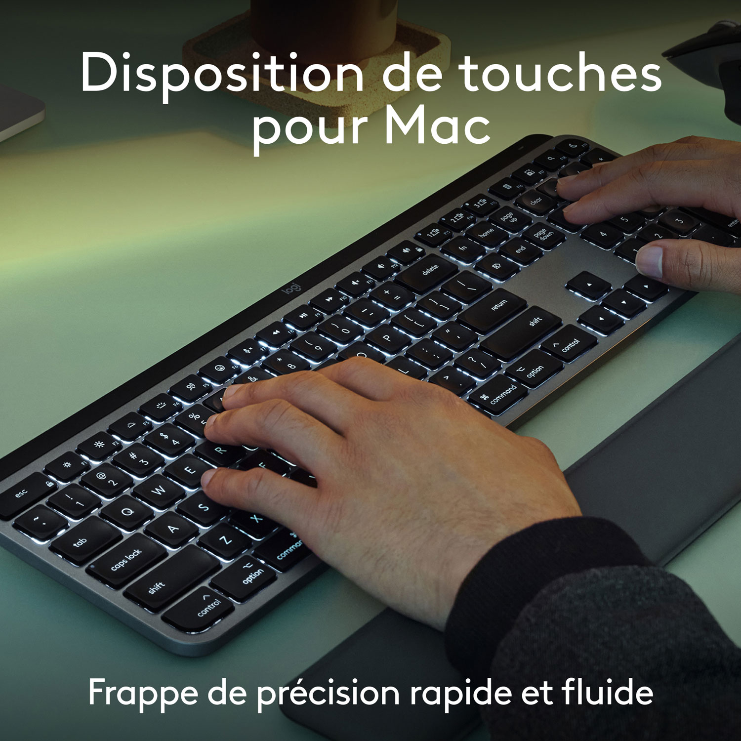 Ensemble Bluetooth MX Keys S de Logitech pour Mac/iPad - Gris cosmique