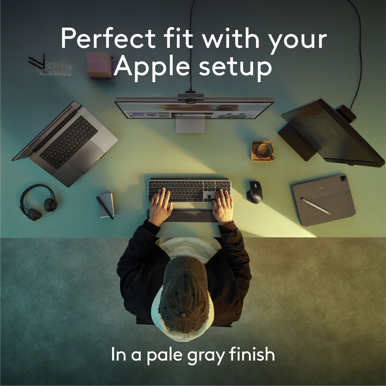 Logitech MX Keys S Wireless Backlit Keyboard for Mac/Ipad - Pale Grey - Only at Best Buy