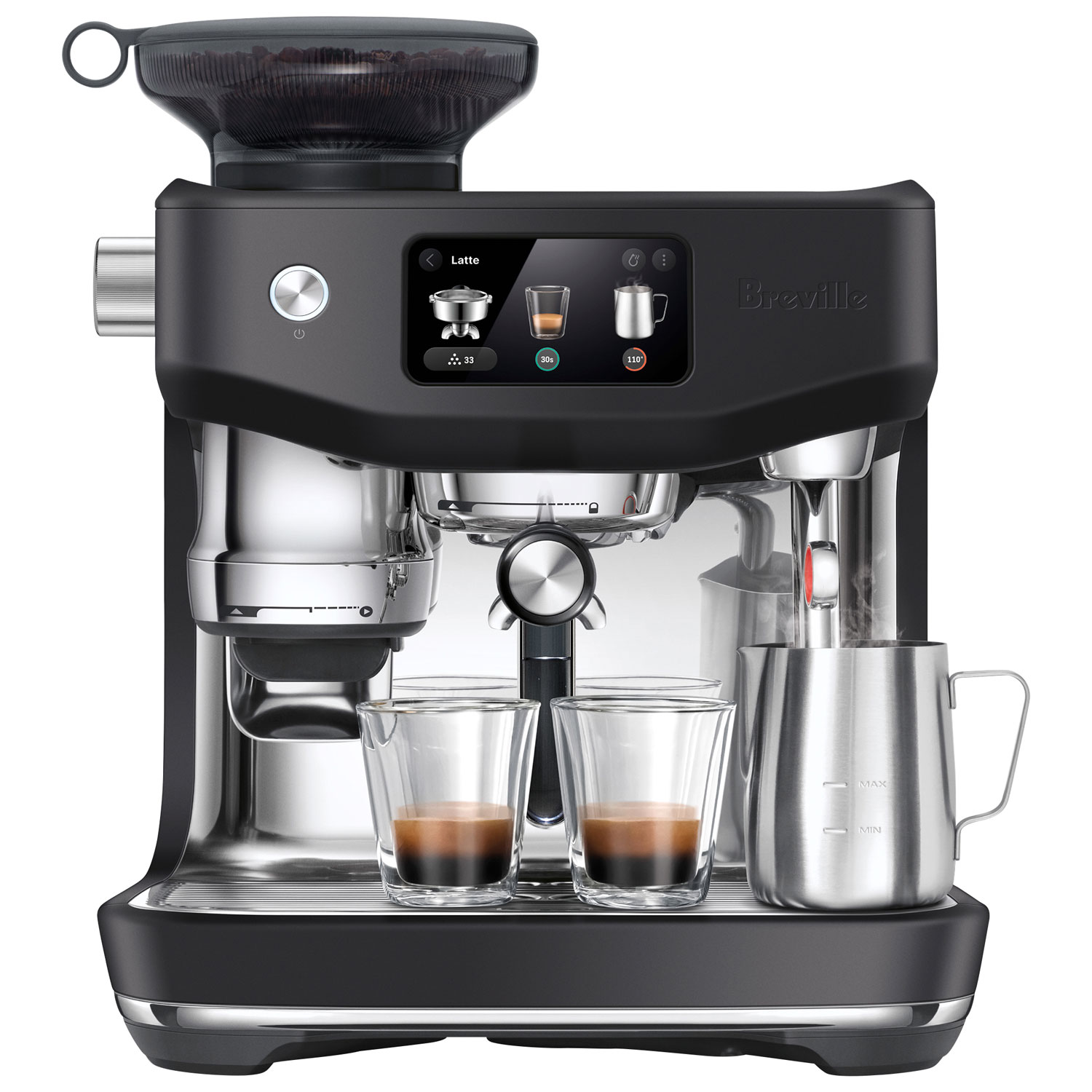 Breville Oracle Jet Espresso Machine with Frother & Coffee Grinder - Black Truffle