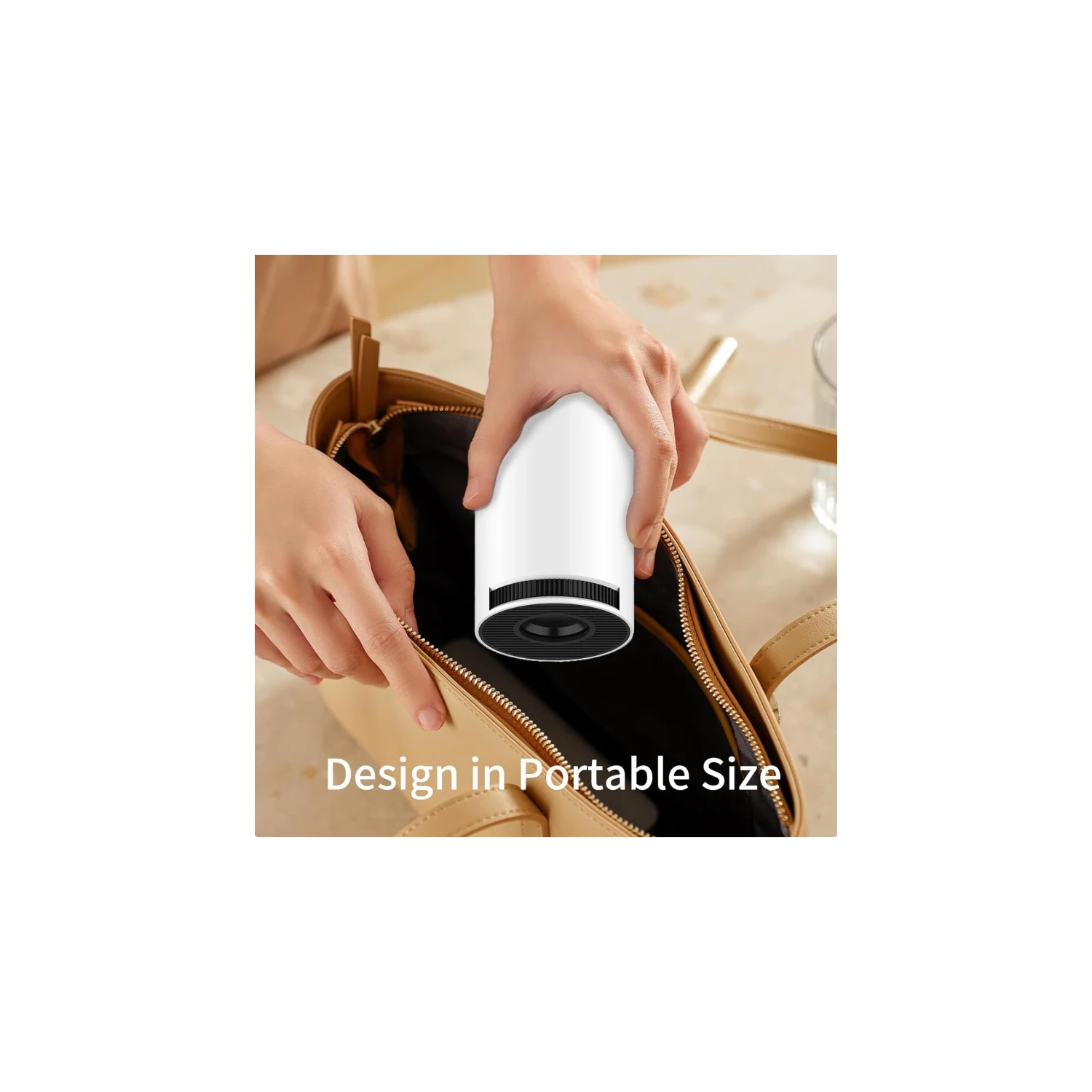 Mini Projector with WiFi 6 & Android 11 OS - Automatic Keystone, 130 Inch Display | 4K Home Cinema HDMI Projector for Phone/PC/Laptop/PS5/Xbox/Stick