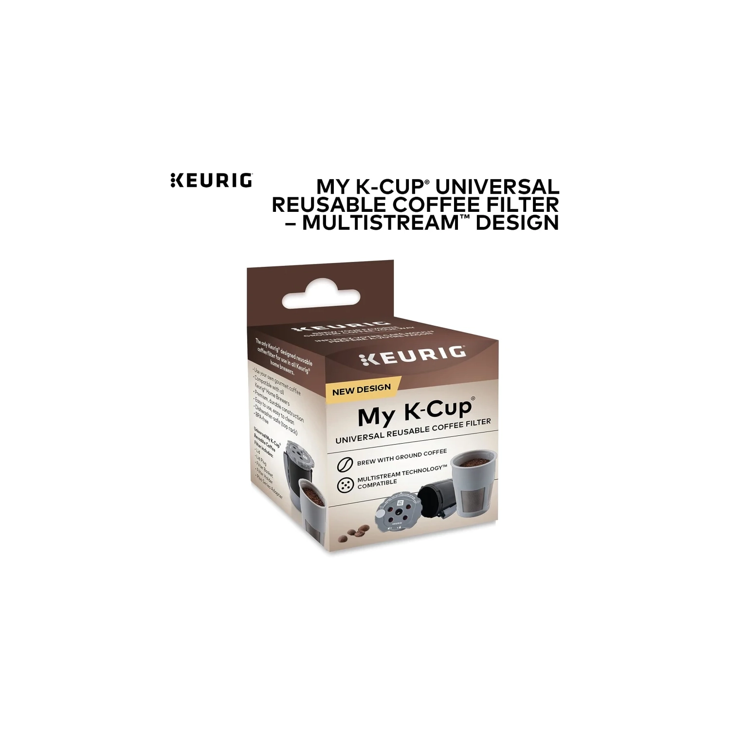 Keurig My K-Cup Universal Reusable Filter with MultiStream Technology - Gray