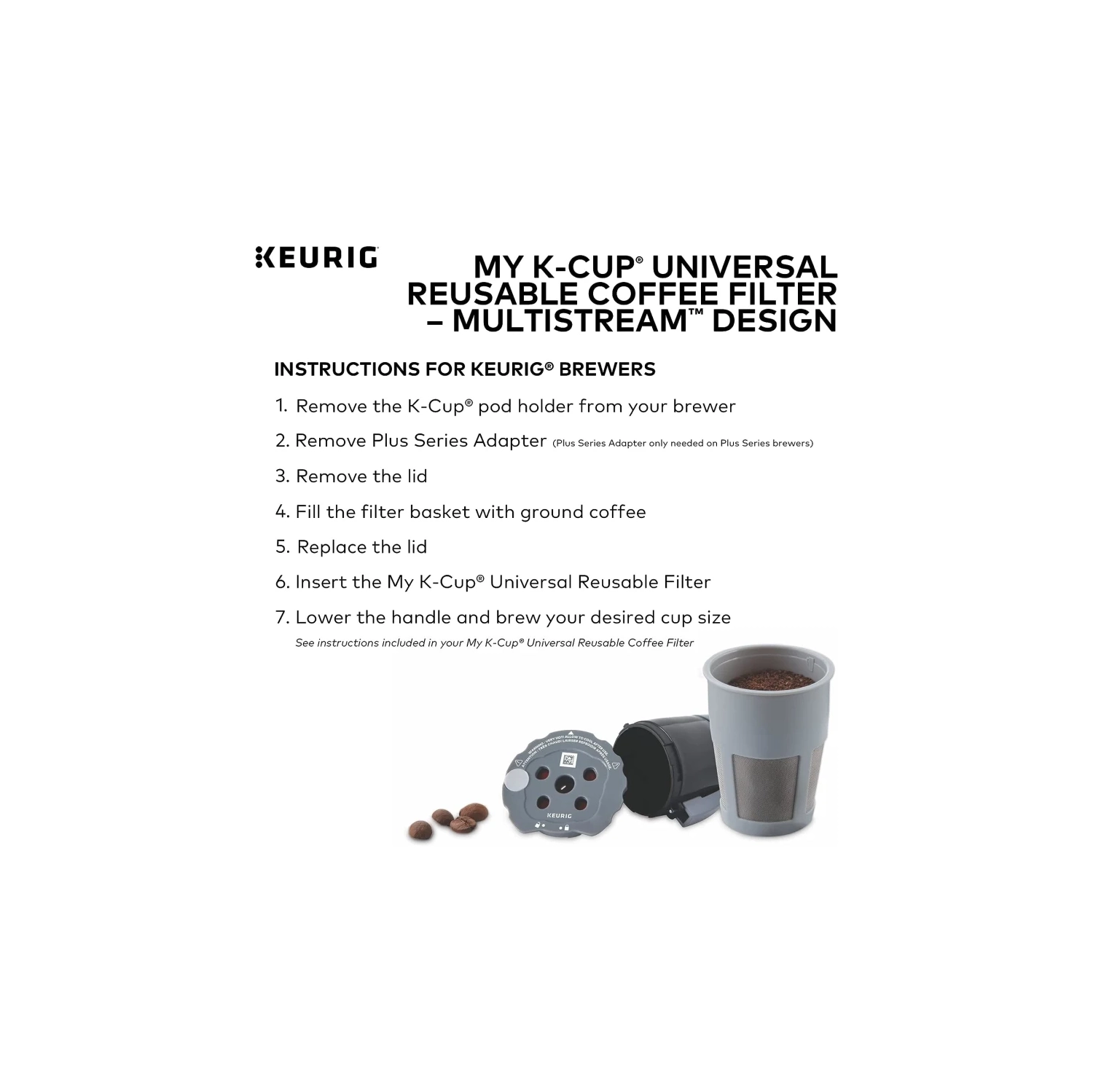 Keurig My K-Cup Universal Reusable Filter with MultiStream Technology - Gray