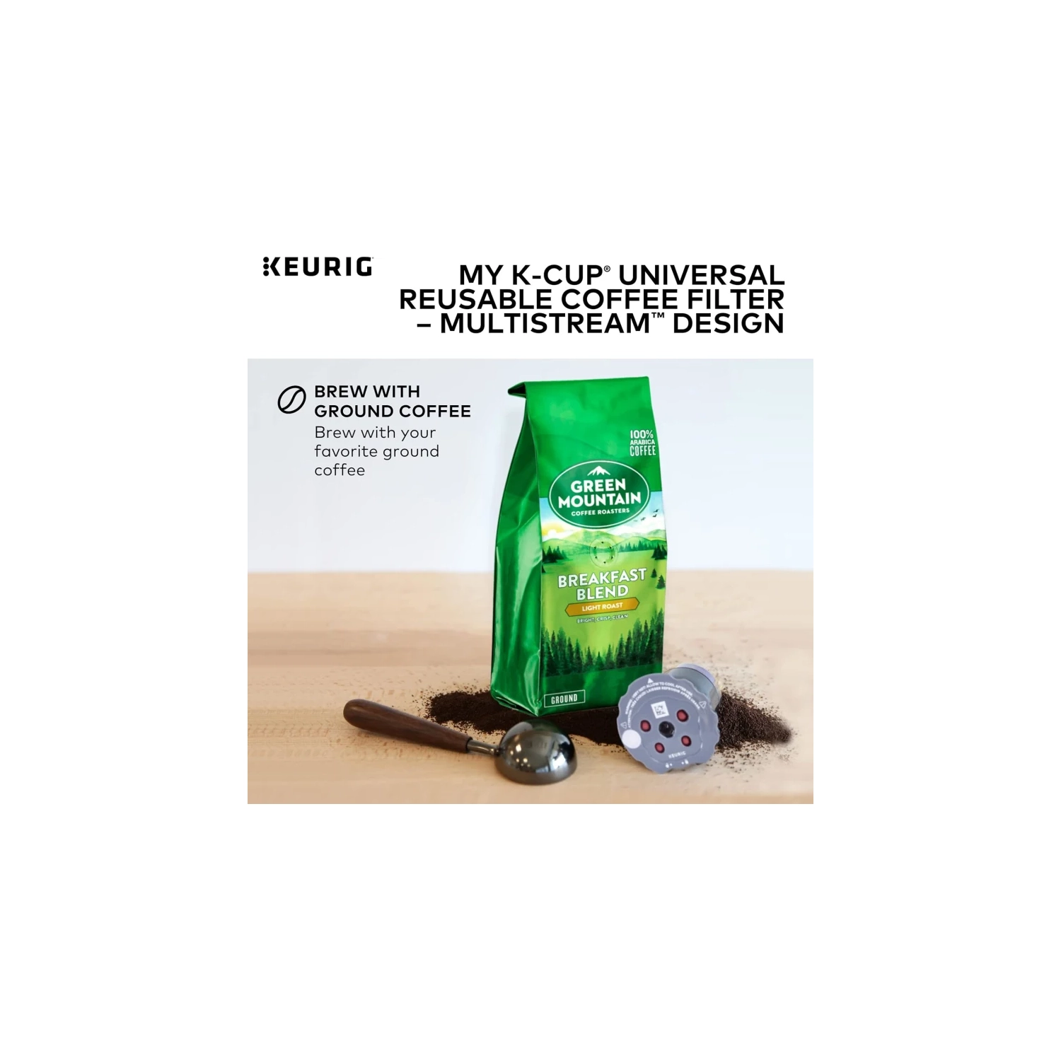 Keurig My K-Cup Universal Reusable Filter with MultiStream Technology - Gray