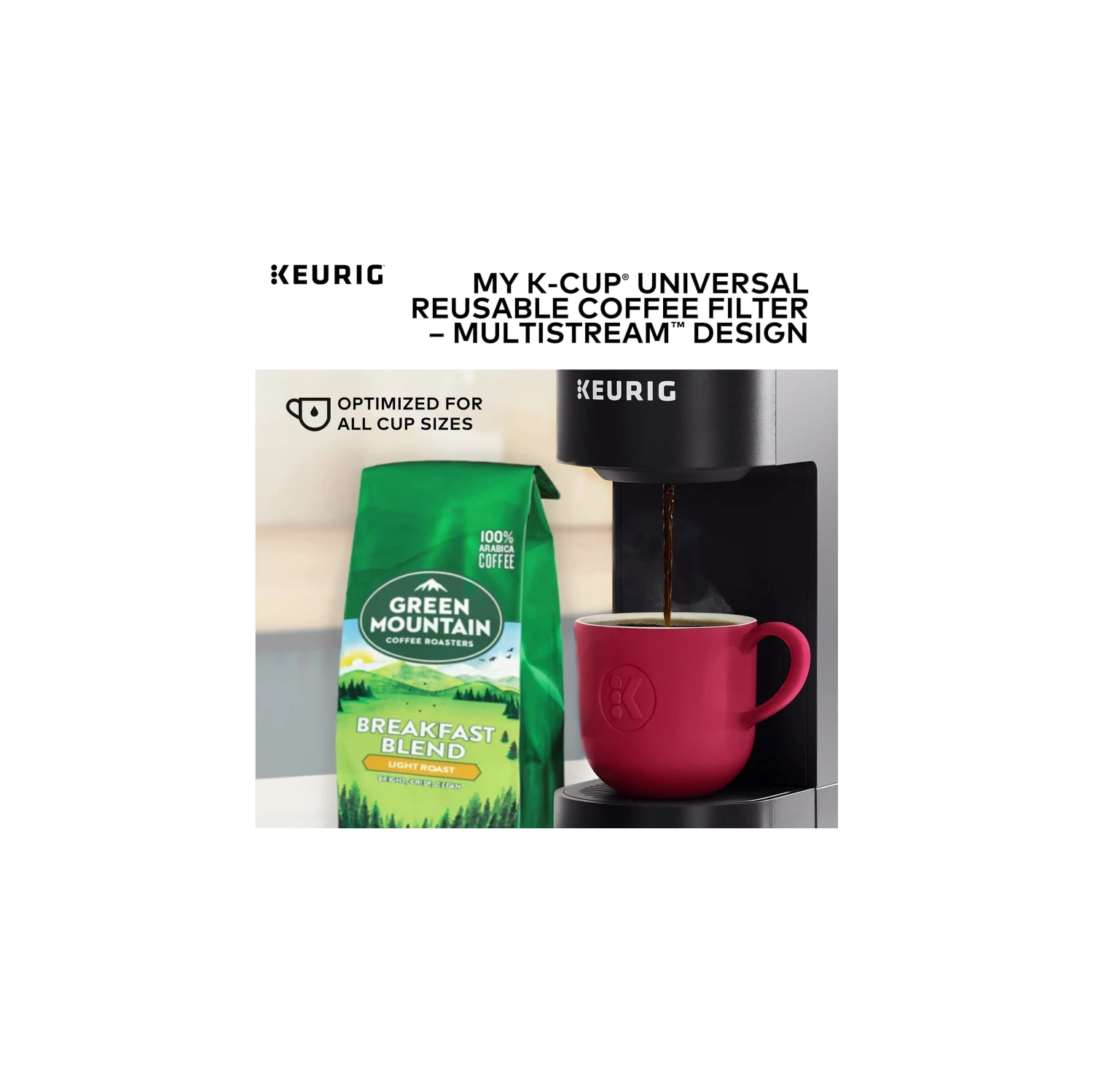 Keurig My K-Cup Universal Reusable Filter with MultiStream Technology - Gray