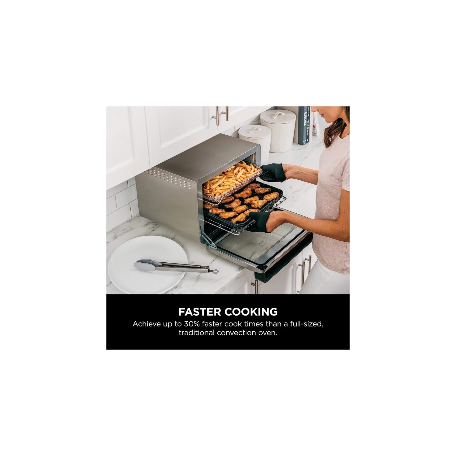 Four friteuse à air chaud 10-en-1 Ninja DT201C Foodi Pro - acier inoxydable, 1800&nbsp;W